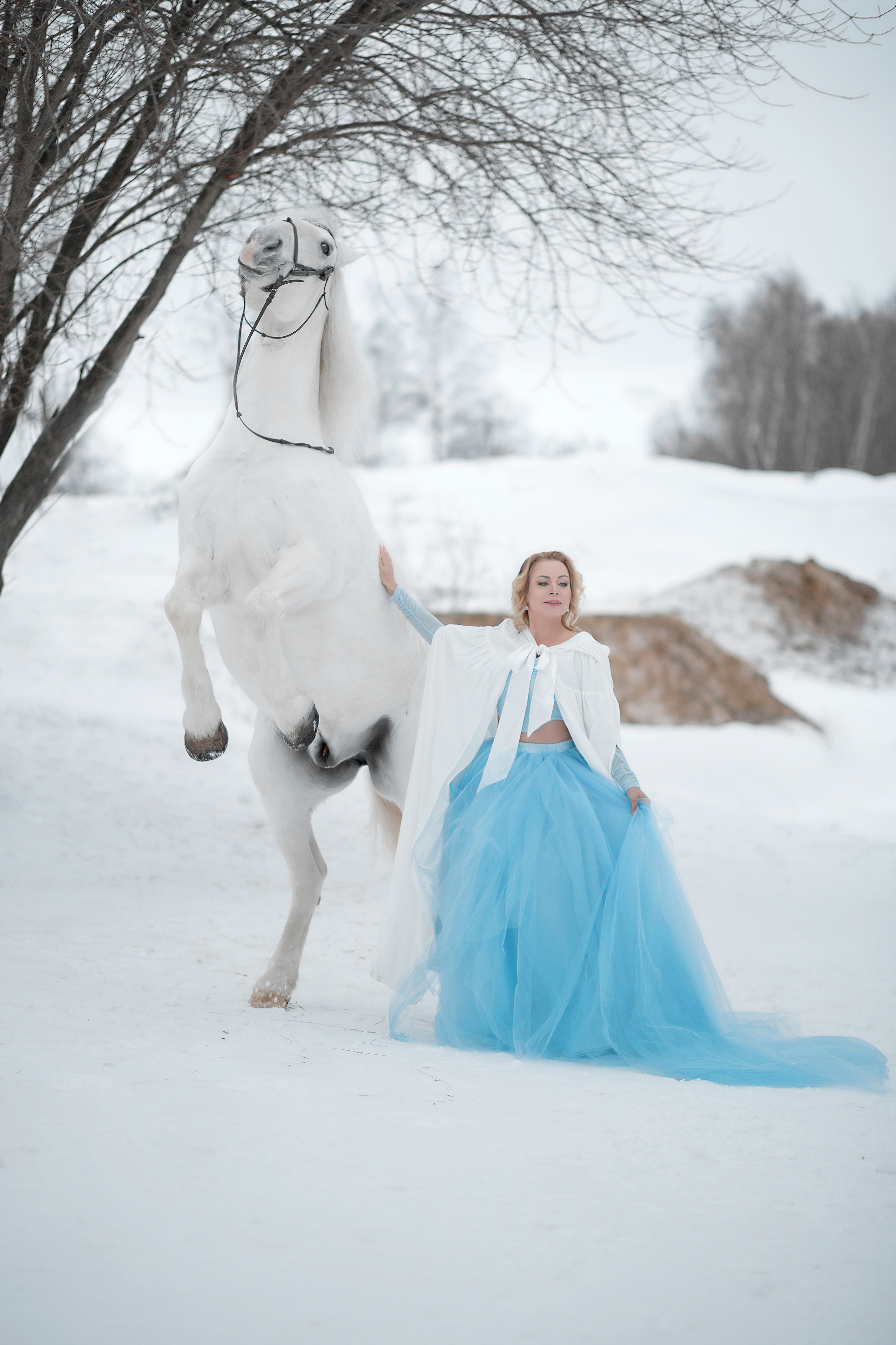 Полина и Воробей. Фотосессия с лошадьми в Нижнем Новгороде