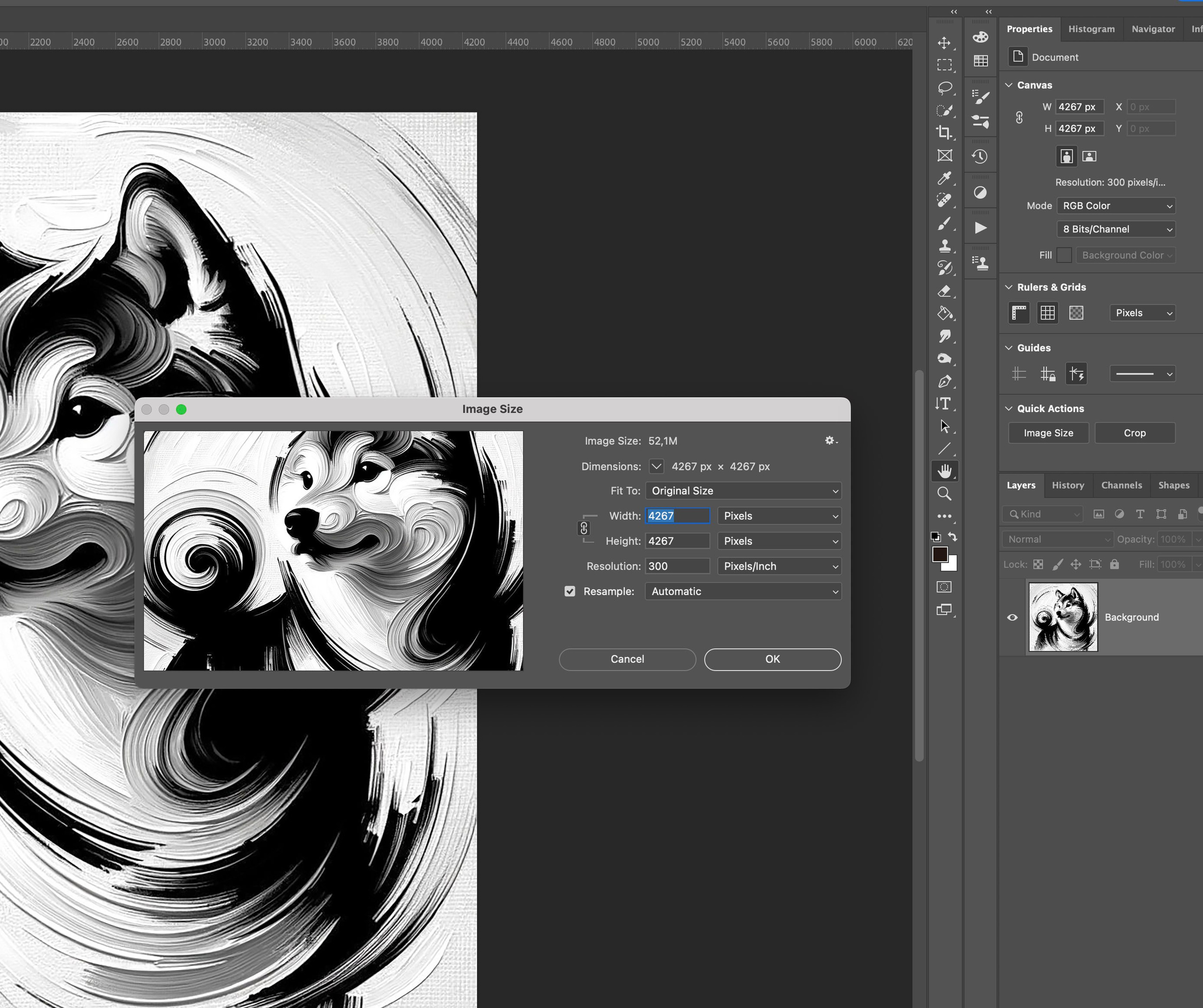 Shiba Inu Abstract | Digital Art. AI Photo Retoucher and Image Restorer Zhanna Ognivo