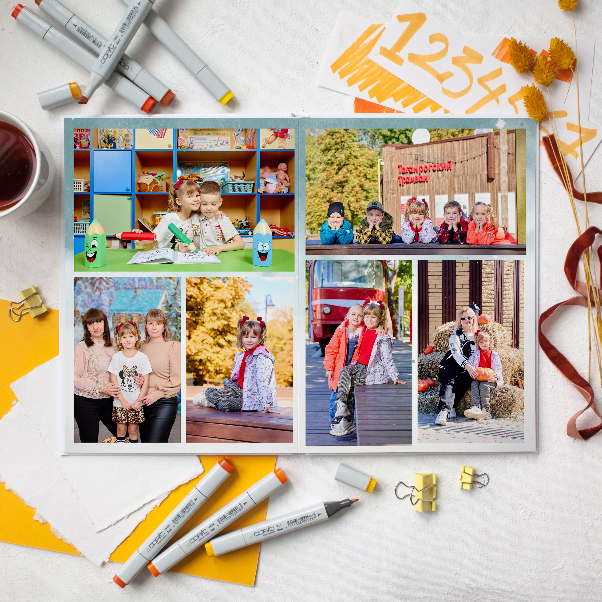 6 развортов. Фотограф Выпускные альбомы Таганрог Сергей Коробченко