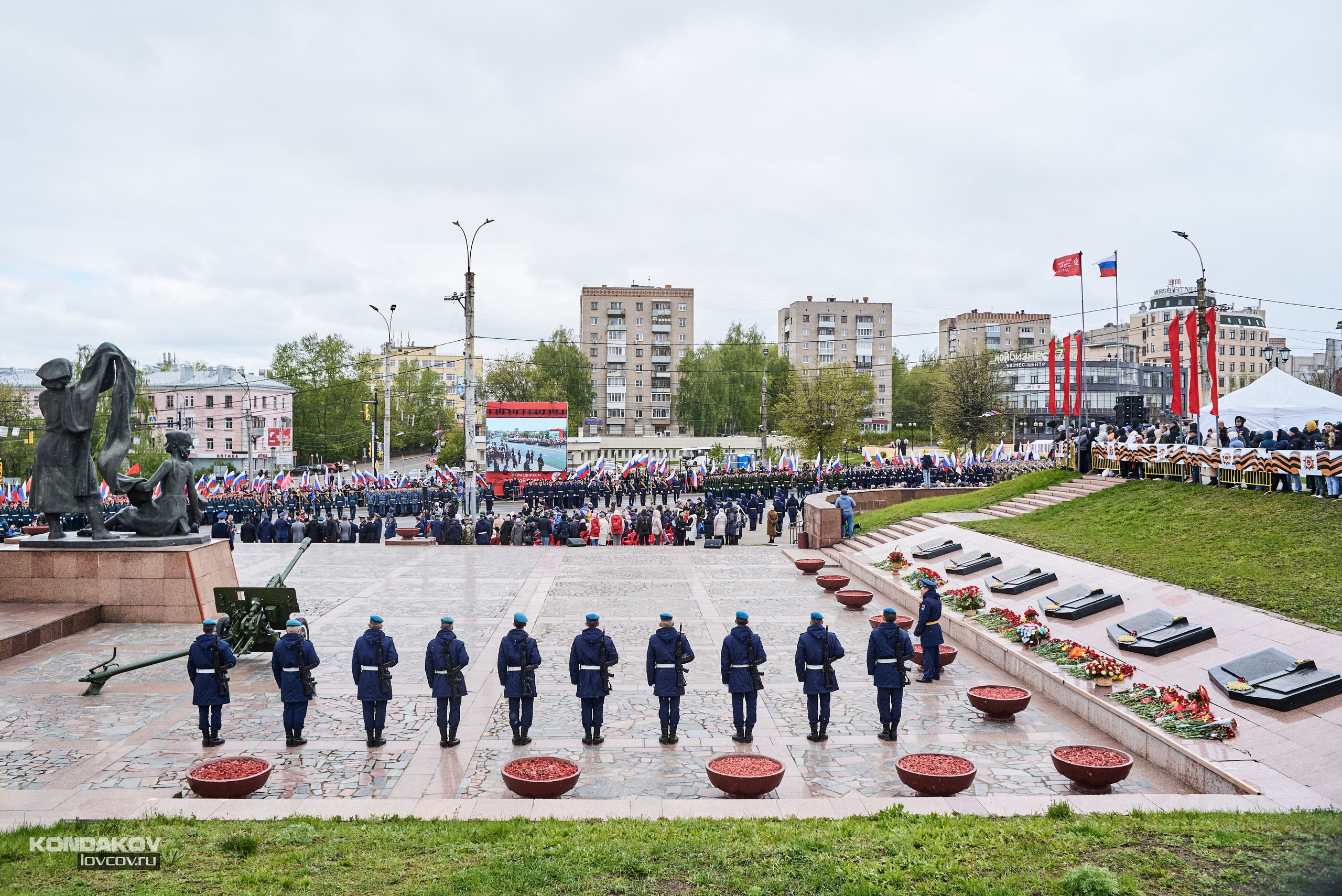 Парад в честь празднования День Победы 9 мая 2024 года в городе Иваново