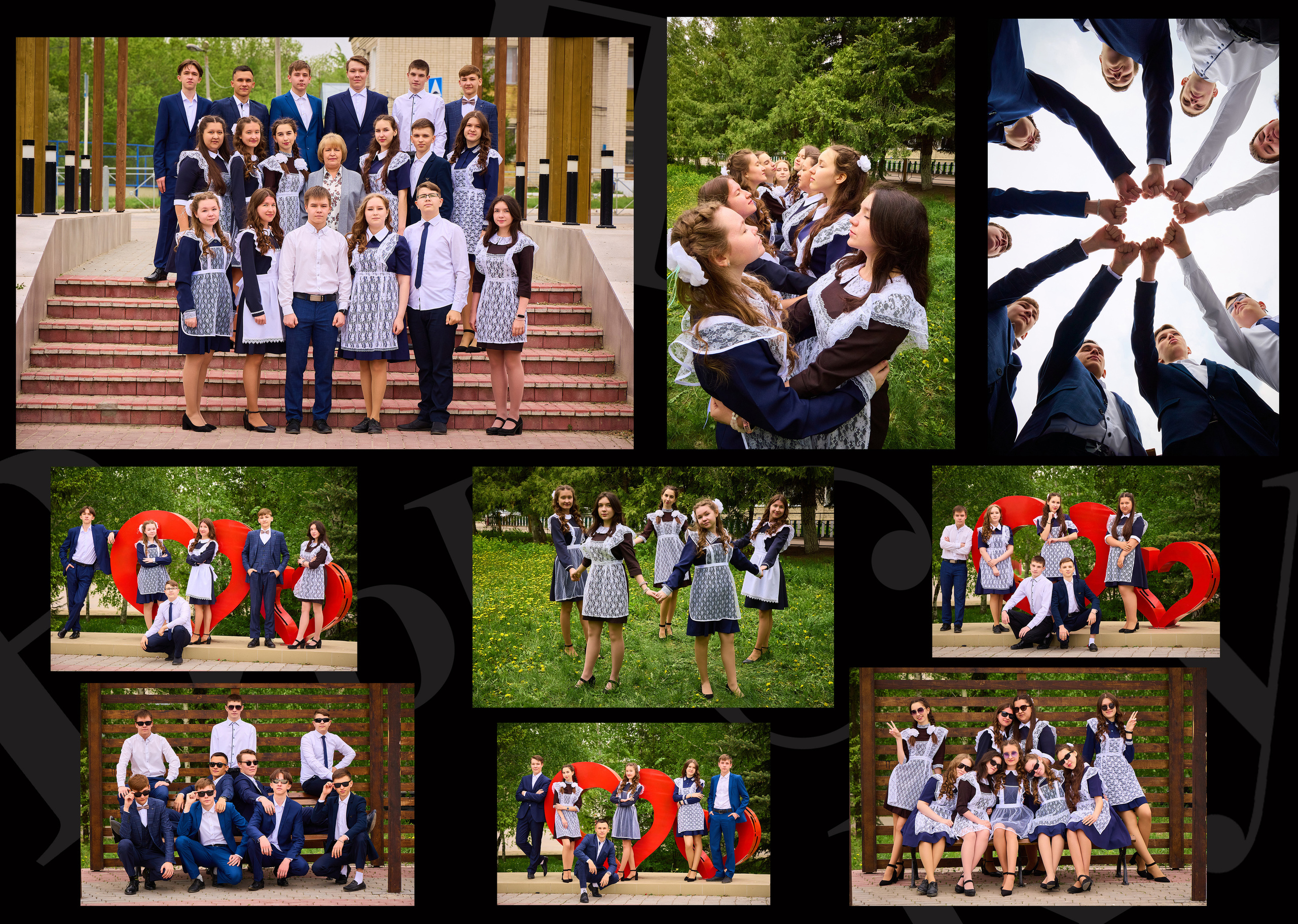 Максимальный черный выпускной альбом в Казани. Школьный фотограф, выпускные альбомы