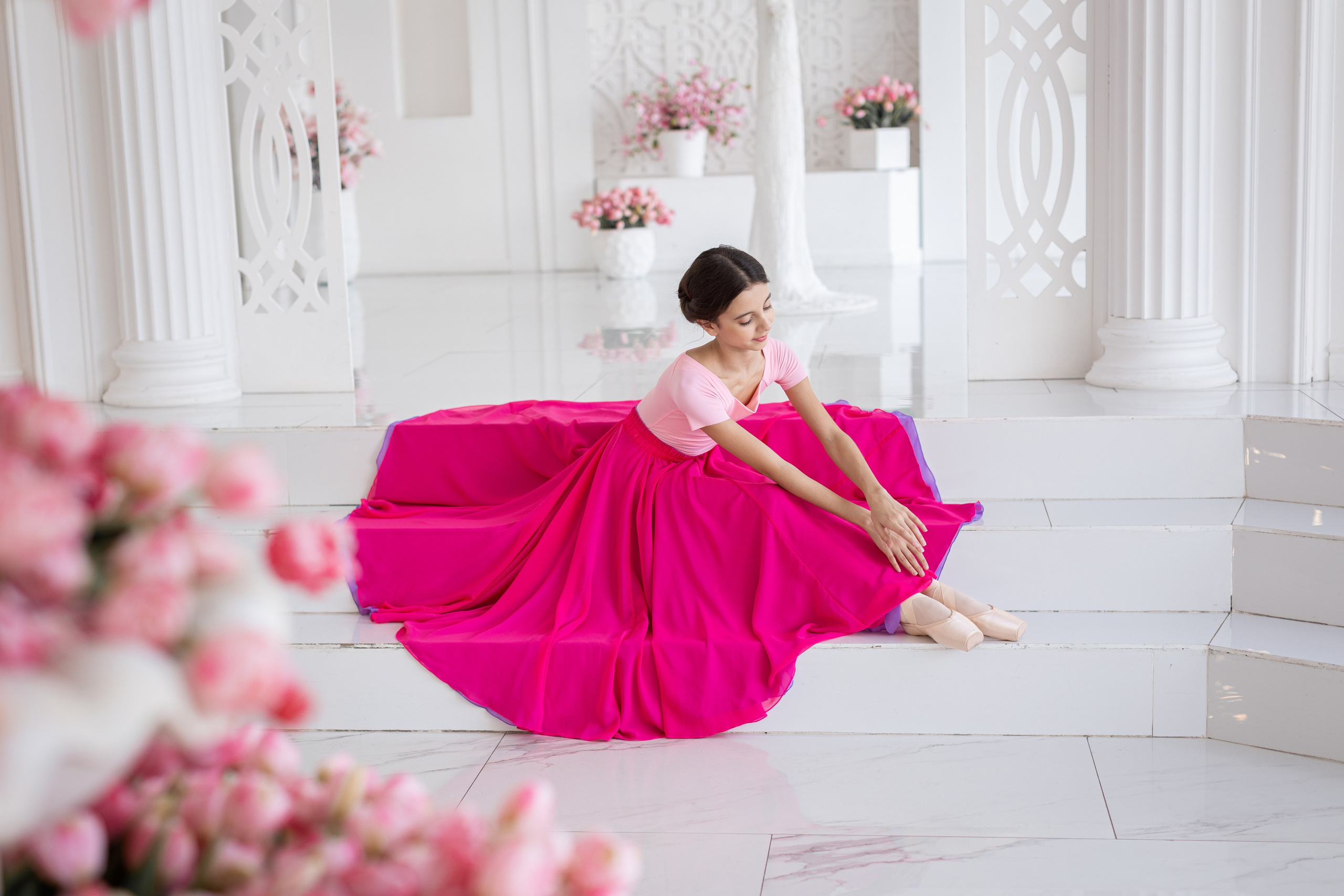 Малиново-сиреневая воздушная двухсторонняя юбка напрокат бесплатно. Балетный фотограф Алина Ханько — Душа Балета