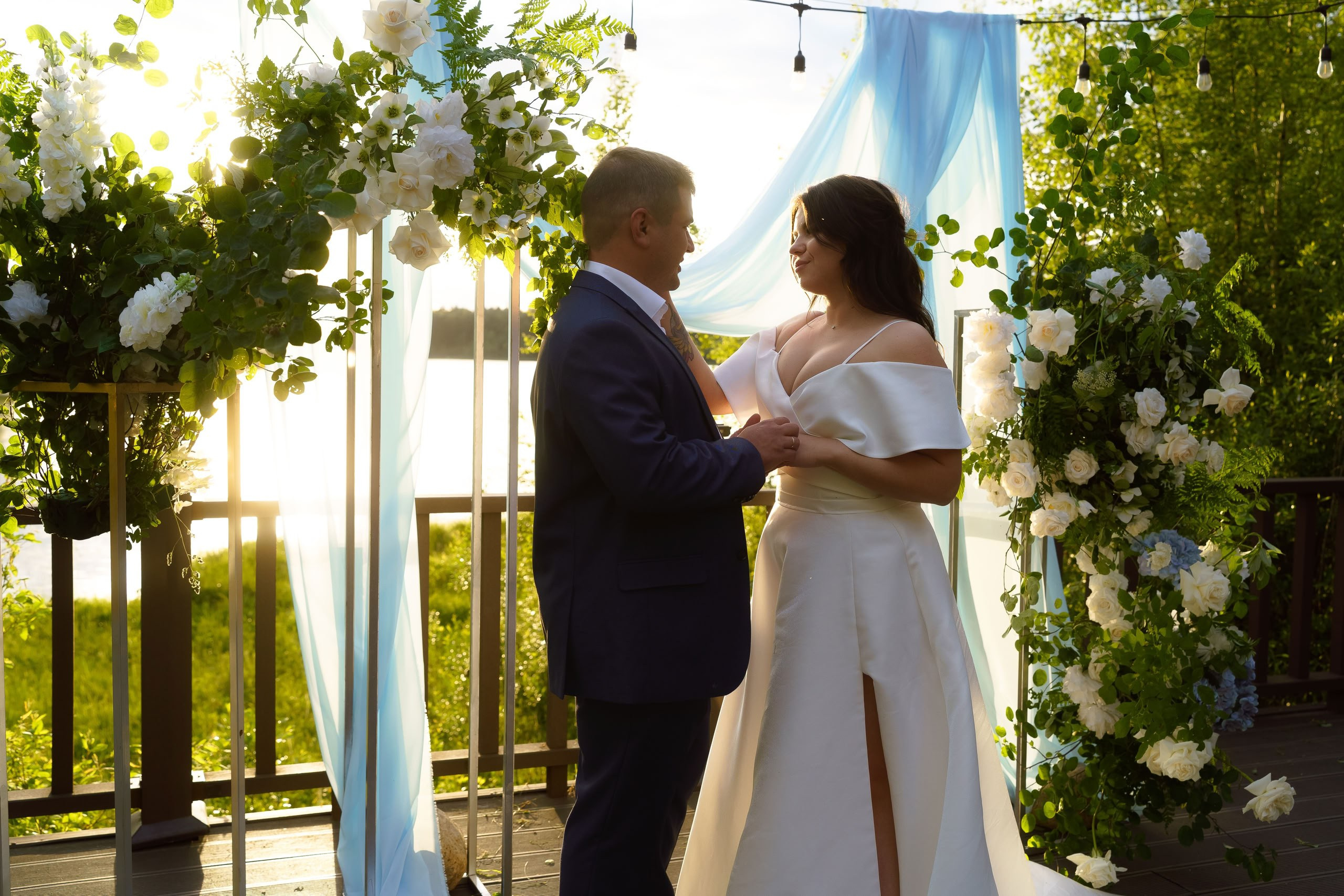 Мария и Михаил — прогулка у озера и церемония. Свадебный фотограф Дмитрий Родионов — Санкт-Петербург и Ленинградская область