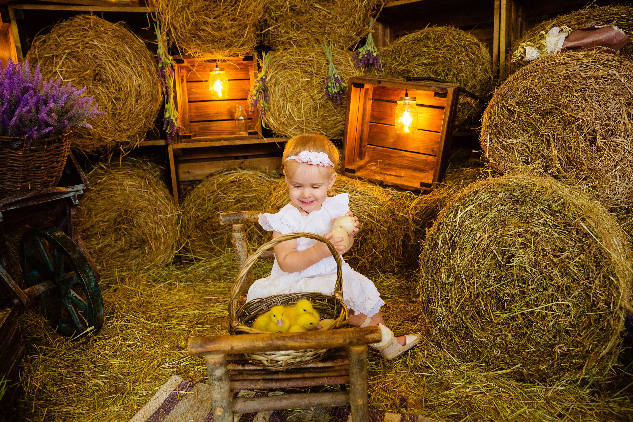 Фотосессия с животными для малышей