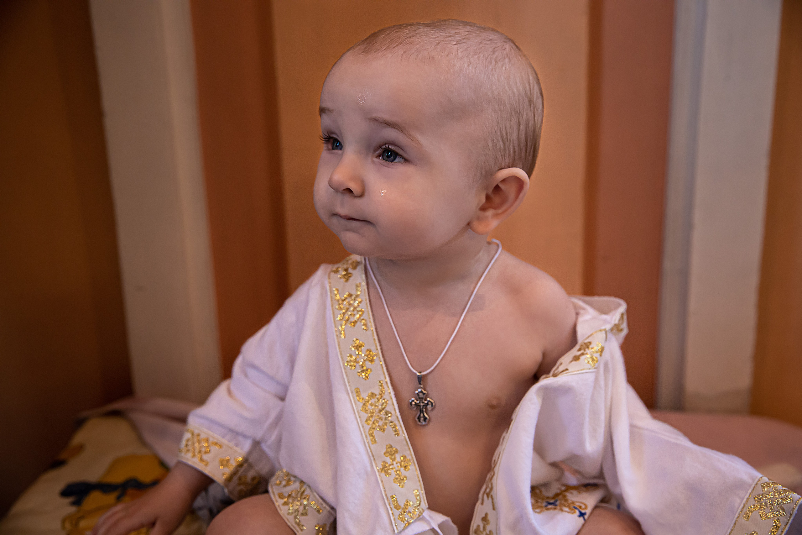 Мл. Кирилл. Крещение в Чесменской церкви. ФОТОГРАФ РАДОСТИ Фотосессия в студии СПб. Портретный фотограф — Юрий Торлопов