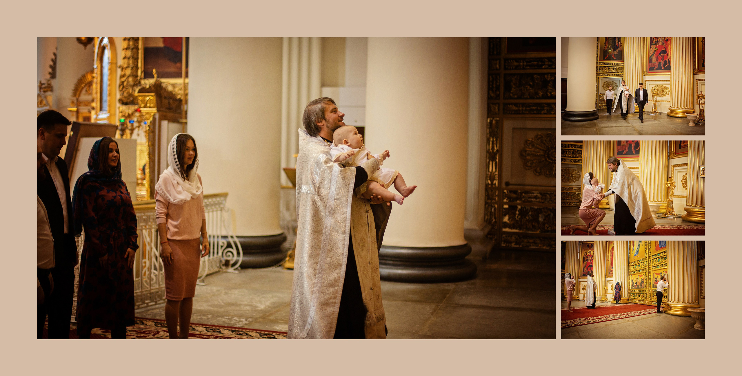 Фотосессия крещения новорожденных
