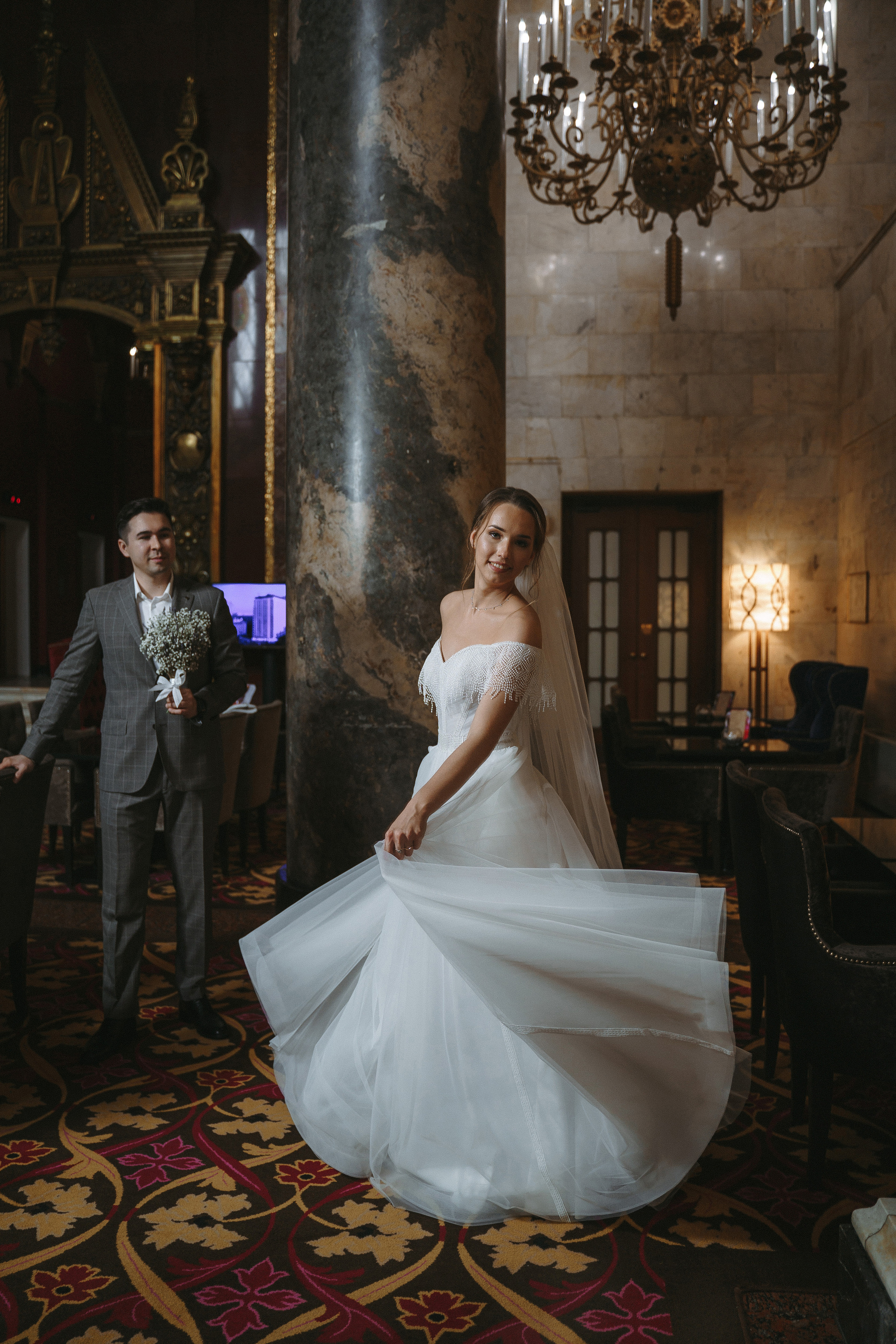 Свадебная фотосессия в отеле Hilton Moscow Leningradskaya 5*