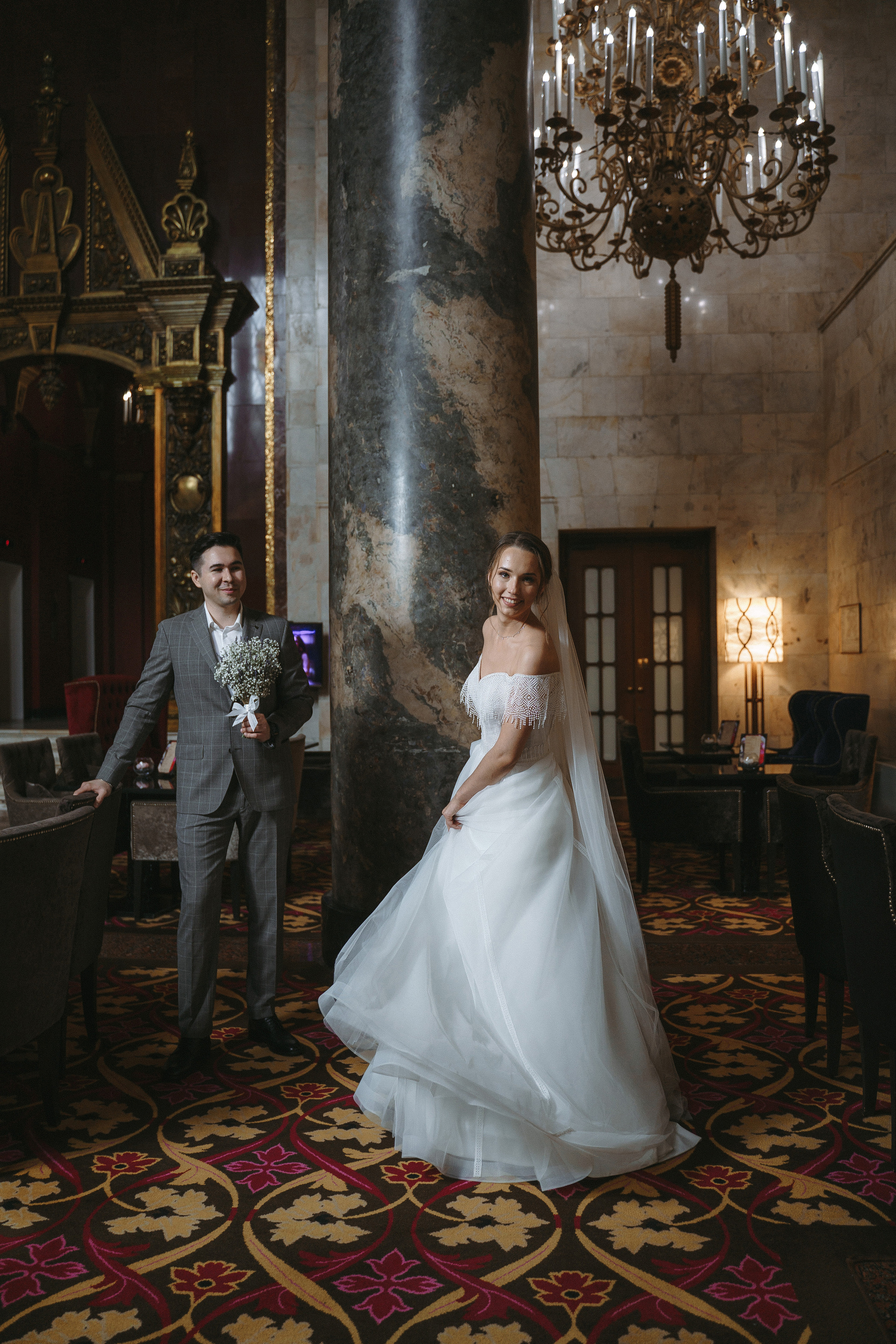 Свадебная фотосессия в отеле Hilton Moscow Leningradskaya 5*