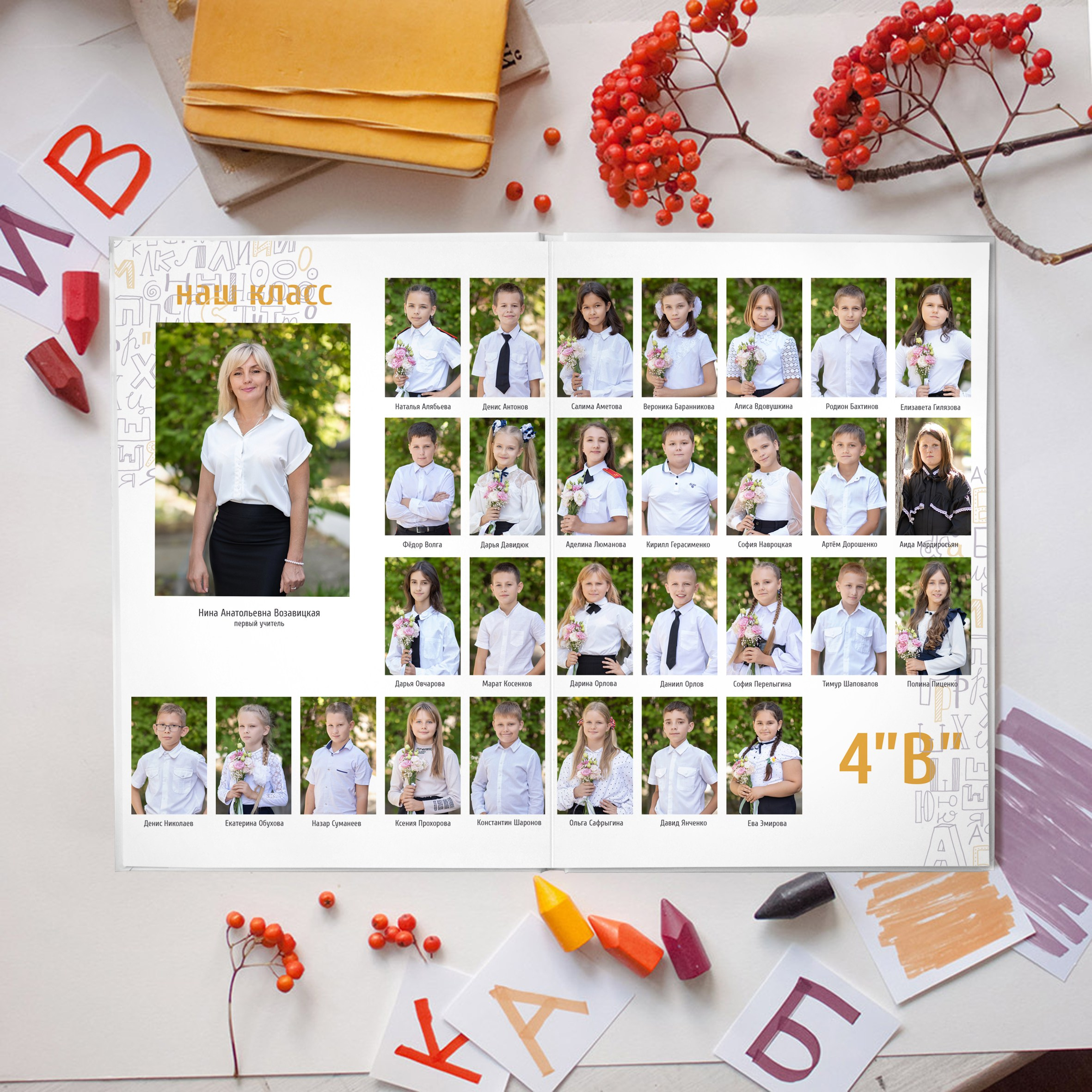 Альбом 4 разворота Нач. Шк. Выпускные альбомы Новороссийск