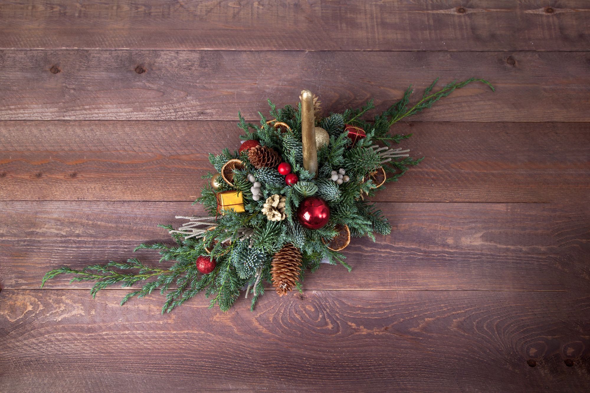 Новогодняя композиция. Флорист Маргарита Гладкова