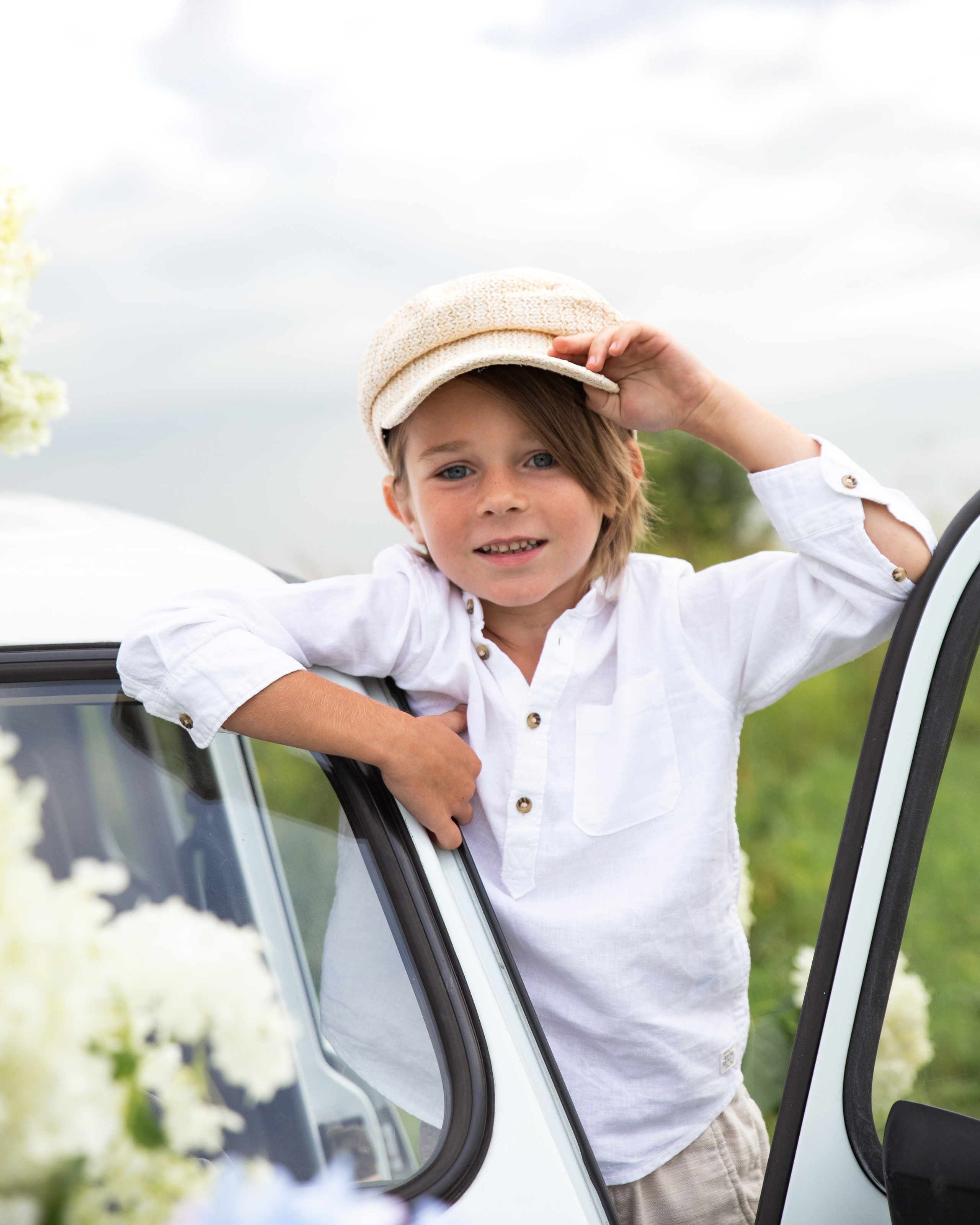 Девушки, гортензии, машина и собака. Анна Самохина. Фотограф. Москва