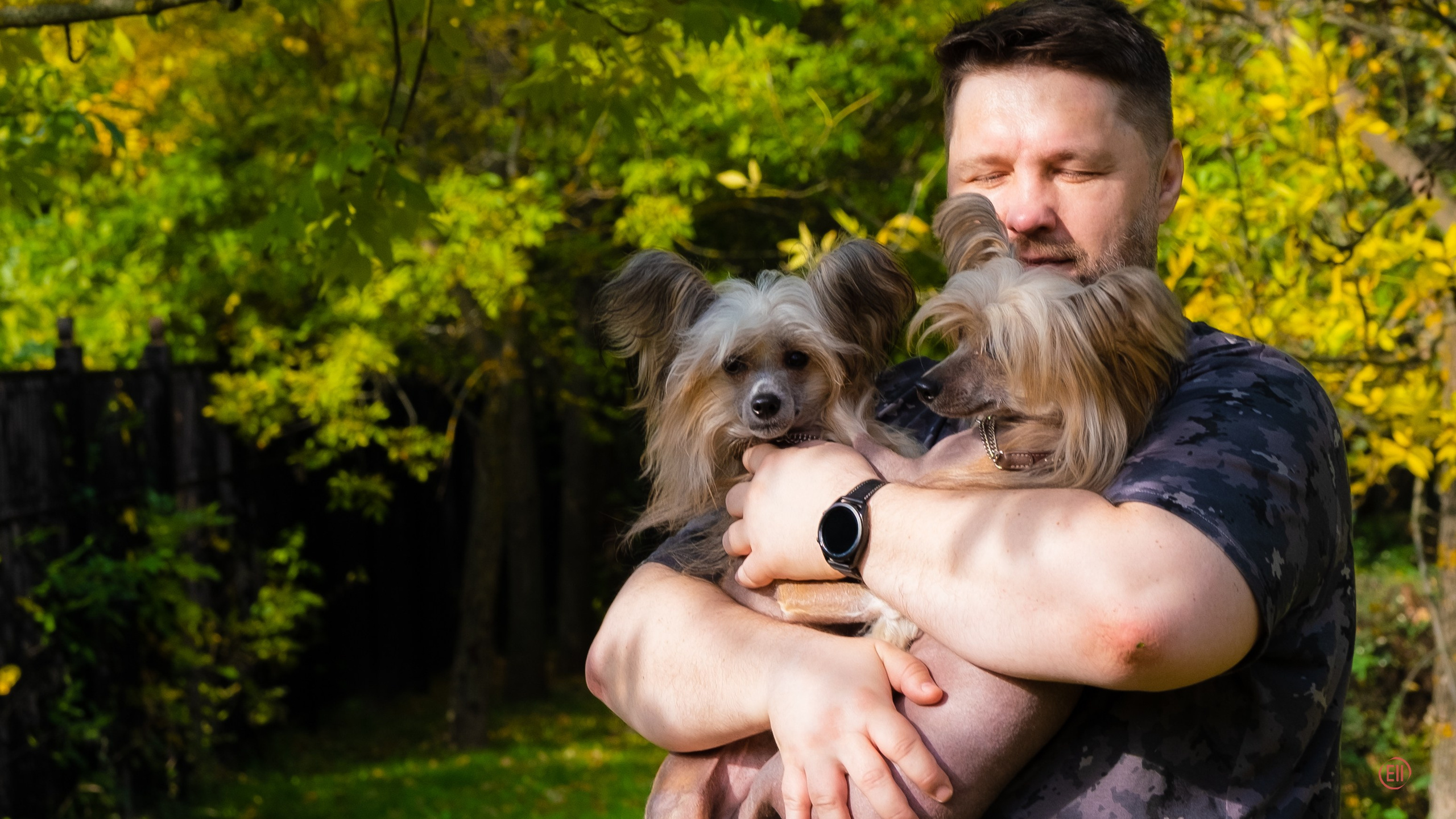On a walk. Chinese Crested Dog Kennel Poale Ell