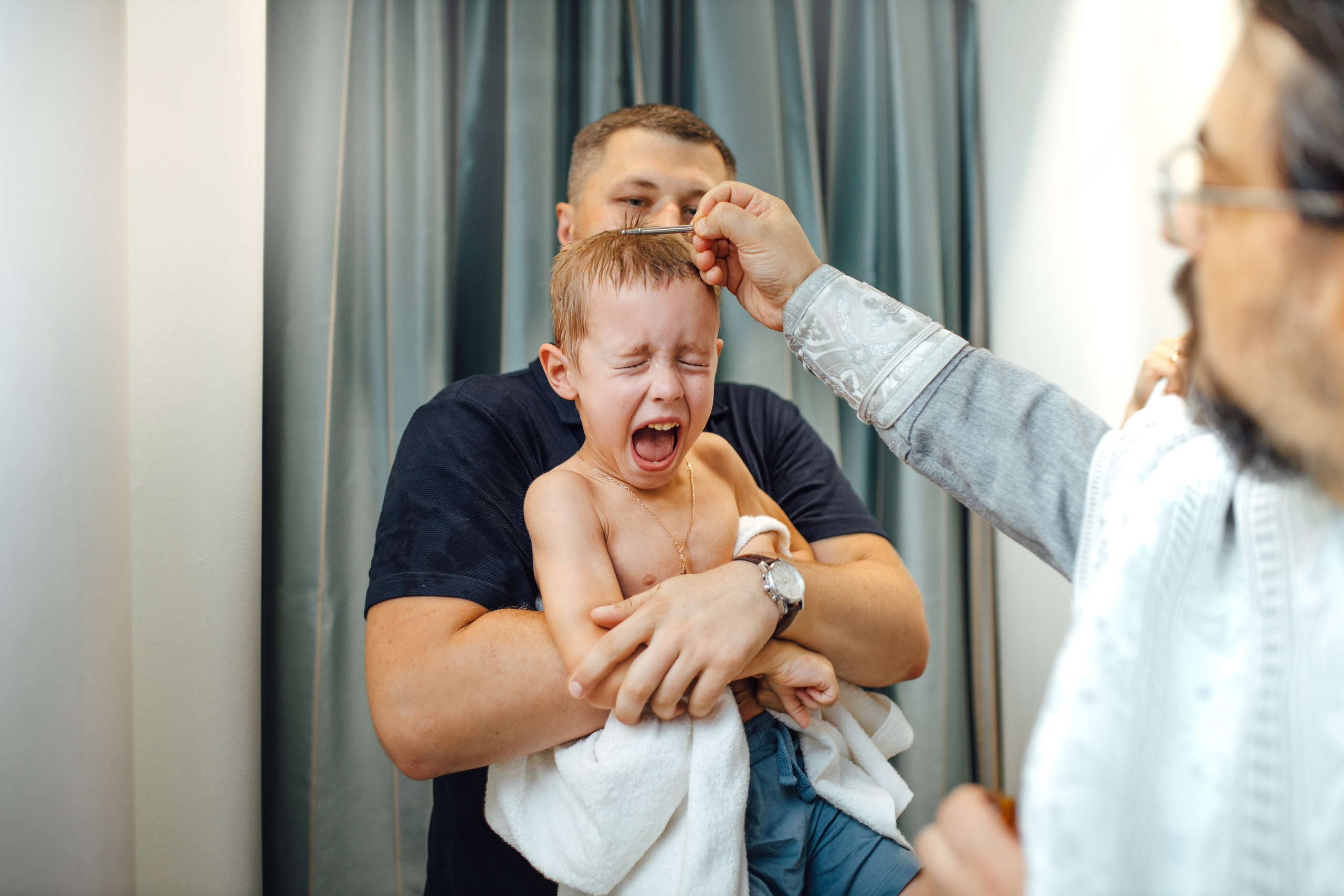 Таинство крещения Игоря, храм Святой Троицы, Минск