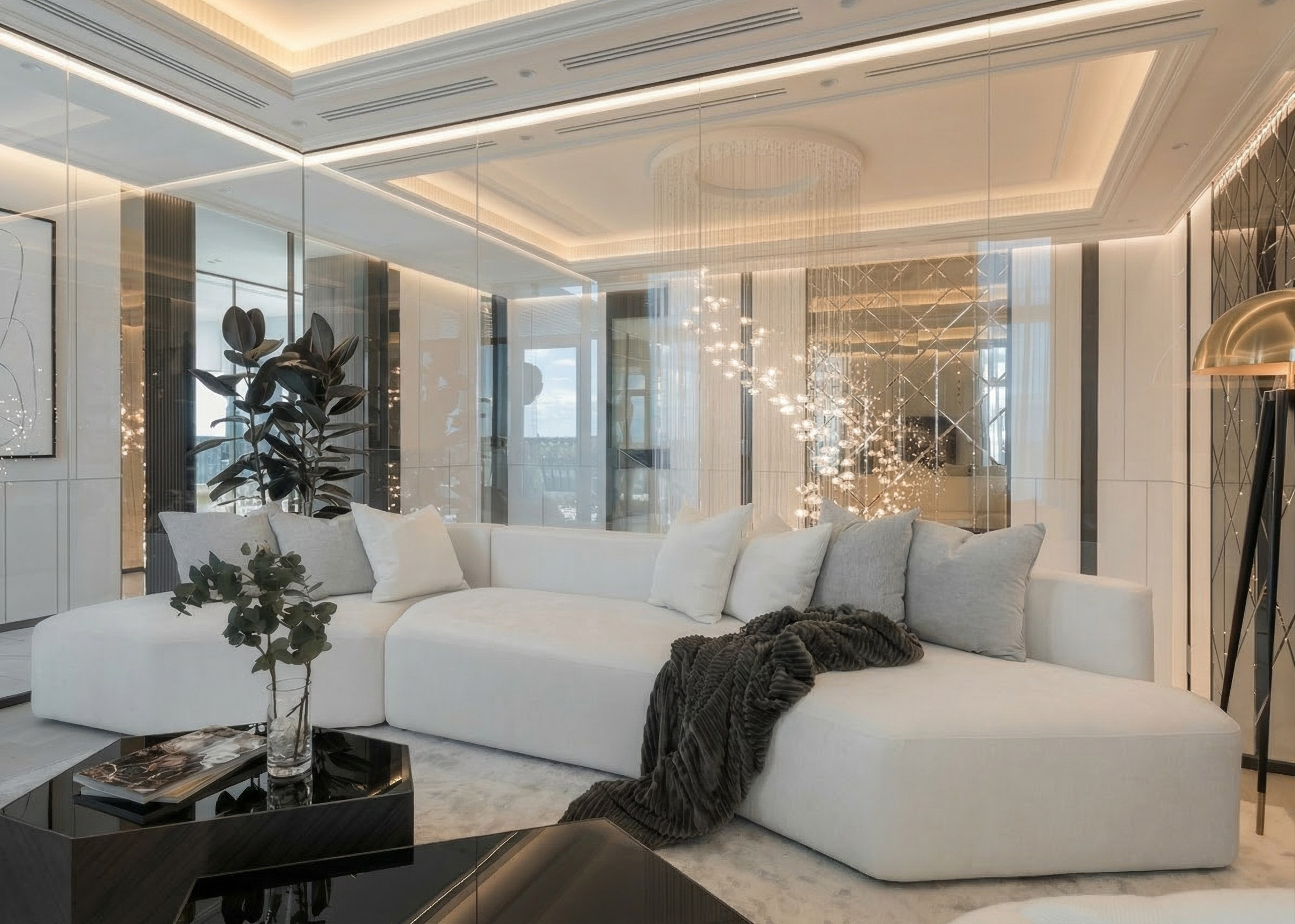 Дизайн двухуровневого пентхауса 500 м² с террасами и Wellness-зоной | Валерия Котович