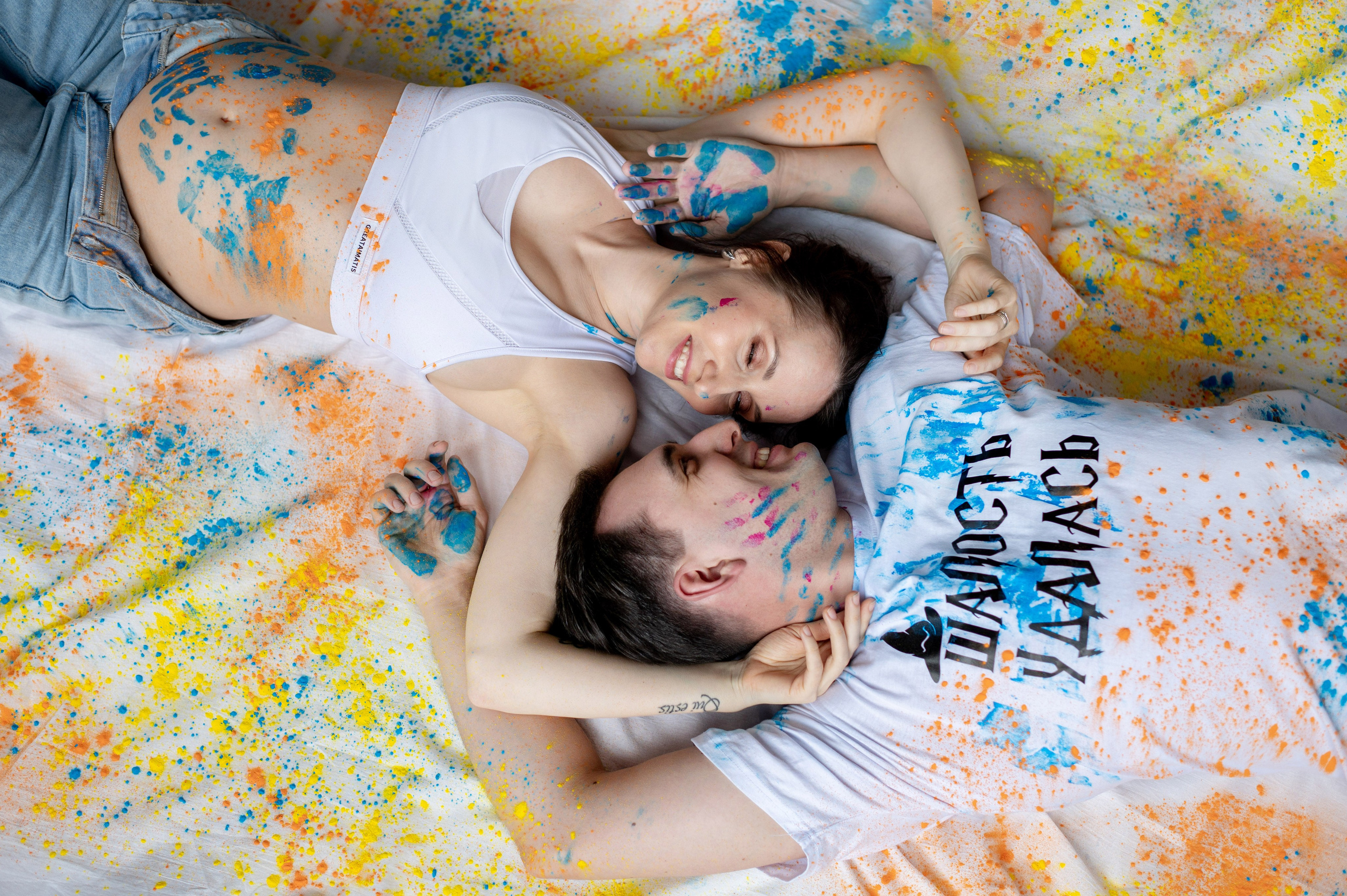 Беременность в красках и необычное гендер-пати. Портретный, семейный и свадебный фотограф в Санкт-Петербурге и в Пушкине Ширяев Денис