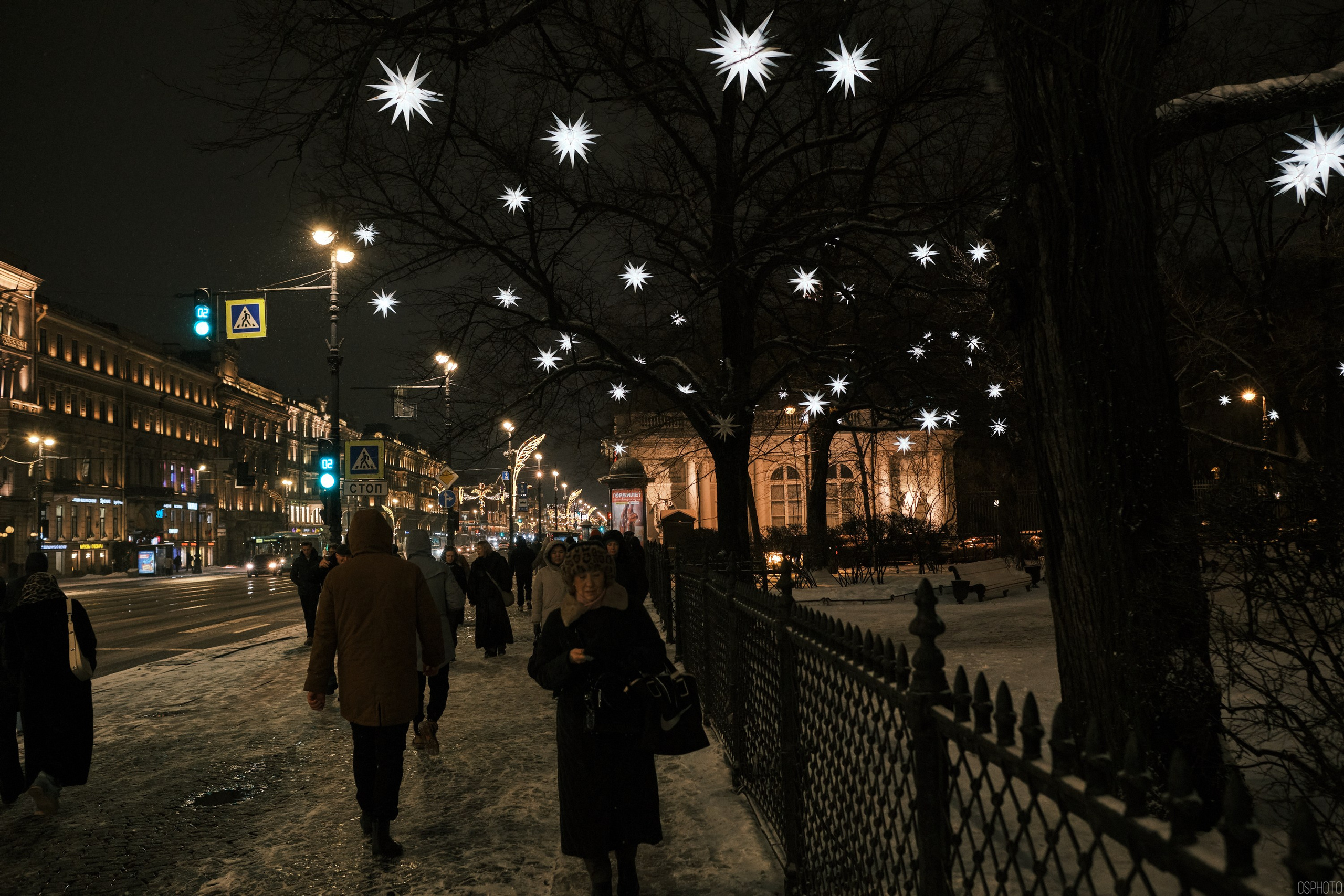 Снег и туман в Санкт-Петербурге. Фотографъ Сергѣевъ. Поймать мгновеніе