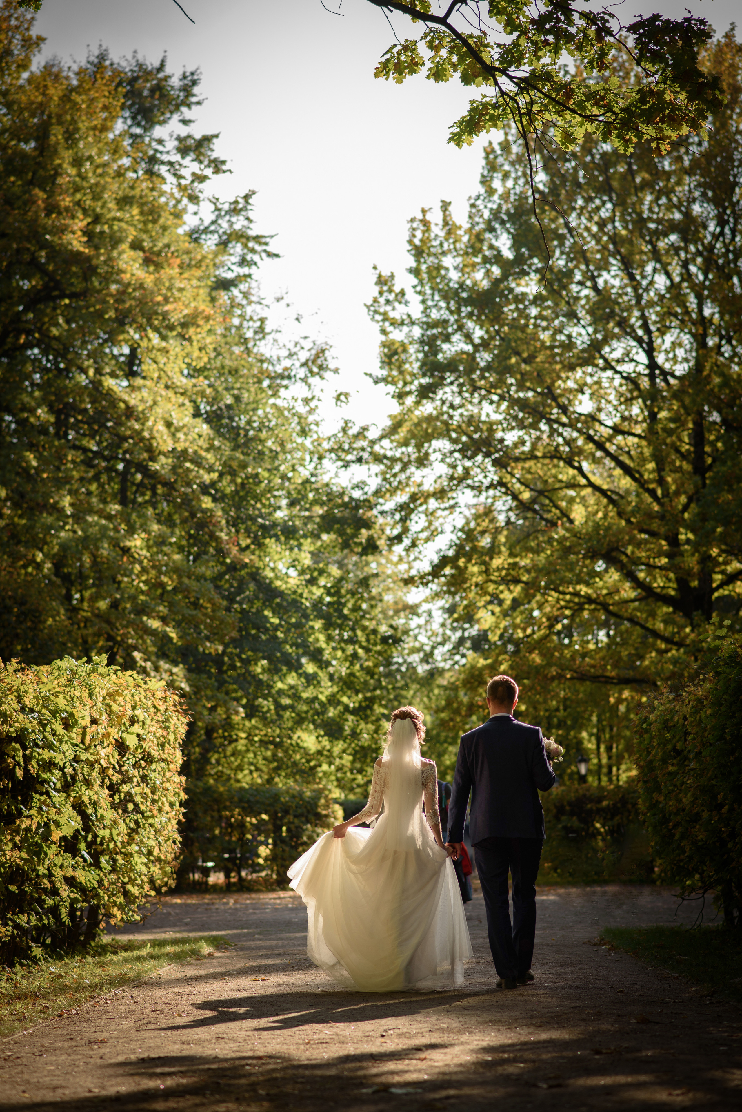 Свадебная прогулка в парке. Анна Боровикова, фотограф Пушкино