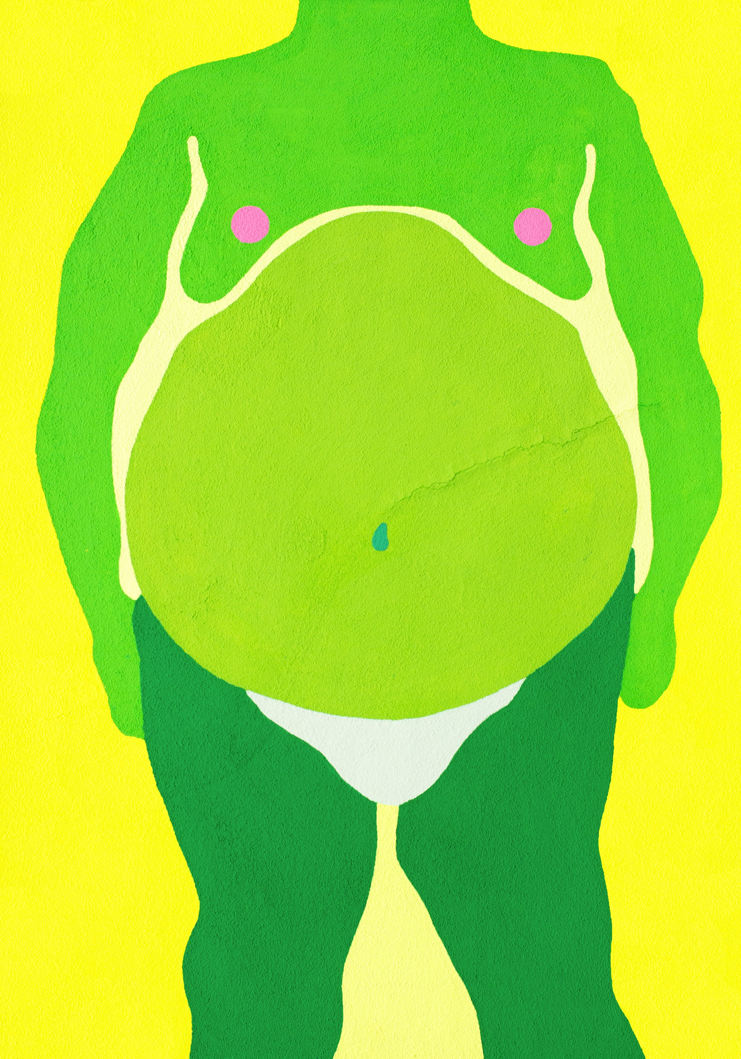 ДВАДЦАТЬ ШЕСТАЯ бумага, манка, гуашь, колеровочная паста 50х70 см 2020 г 15.000 р