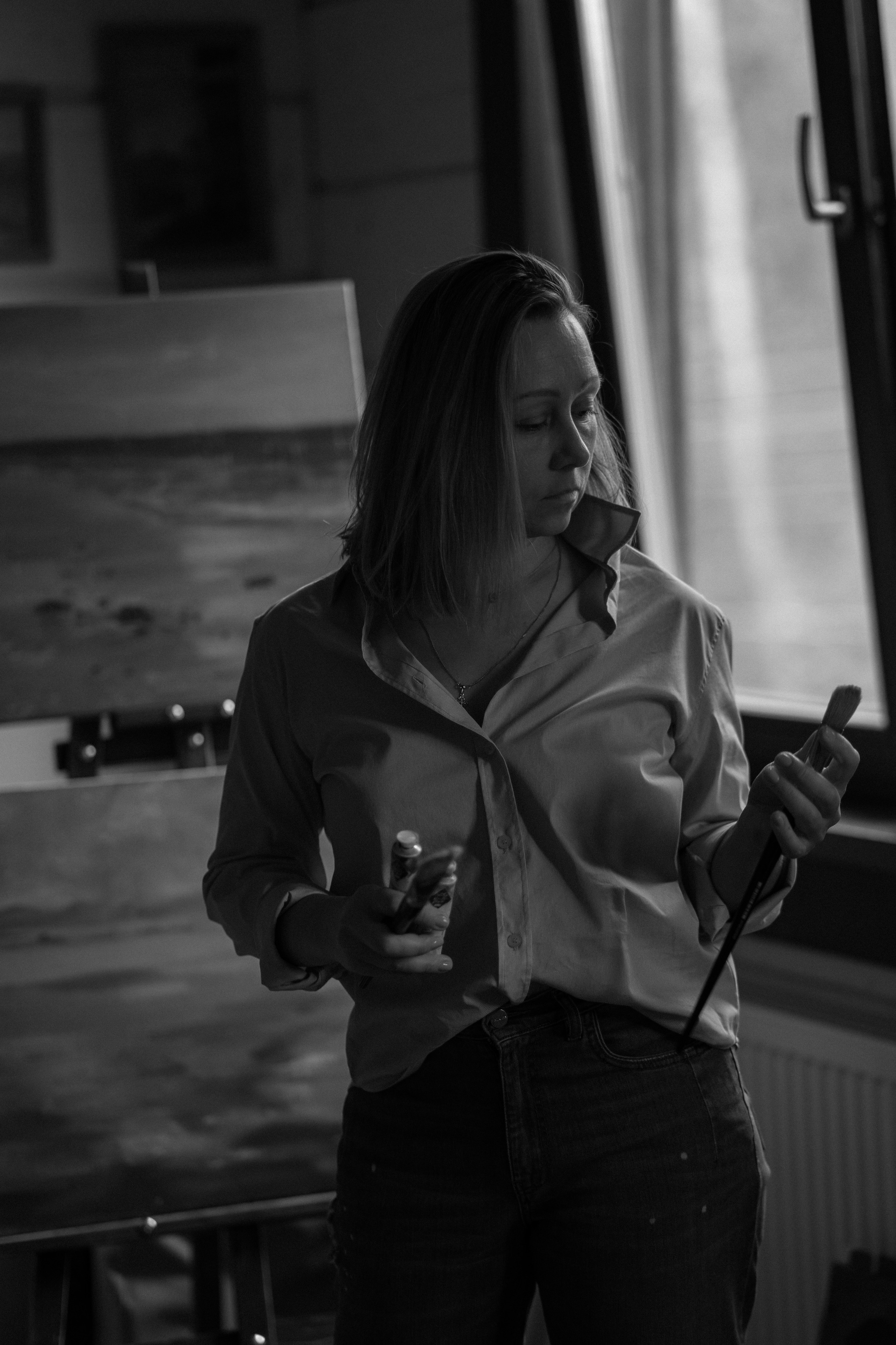 Фото в мастерской художника