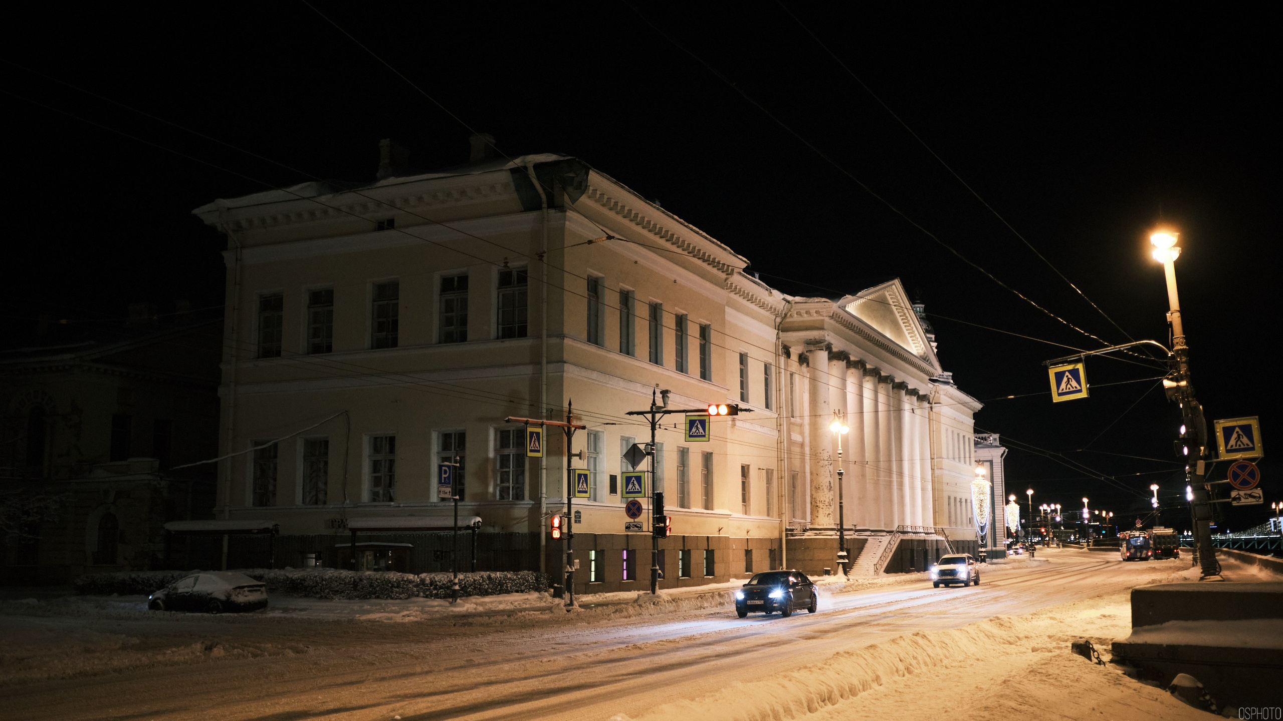 Снег и туман в Санкт-Петербурге. Фотографъ Сергѣевъ. Поймать мгновеніе