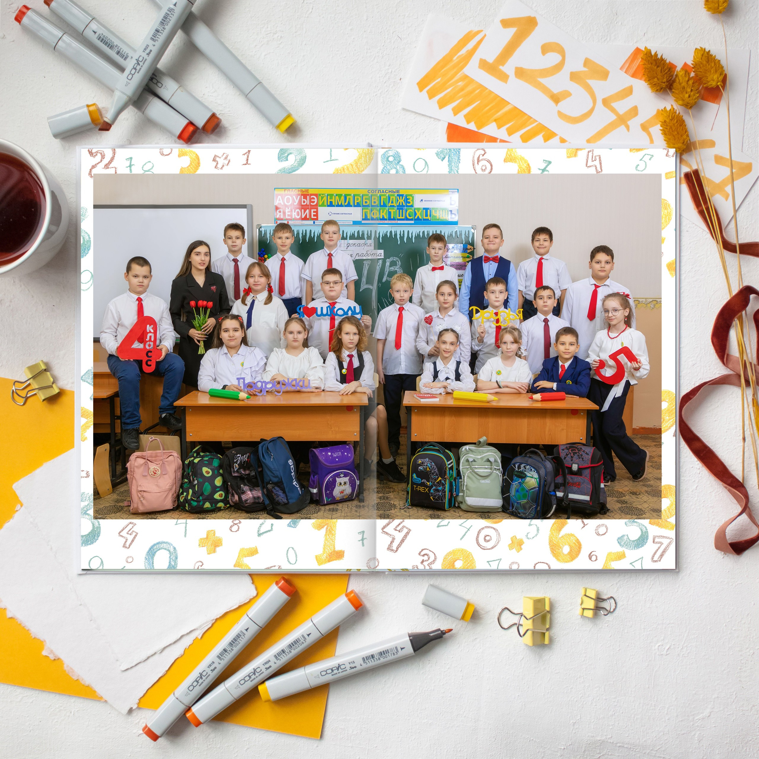 3 разворота 2200. Выпускные альбомы в Липецк