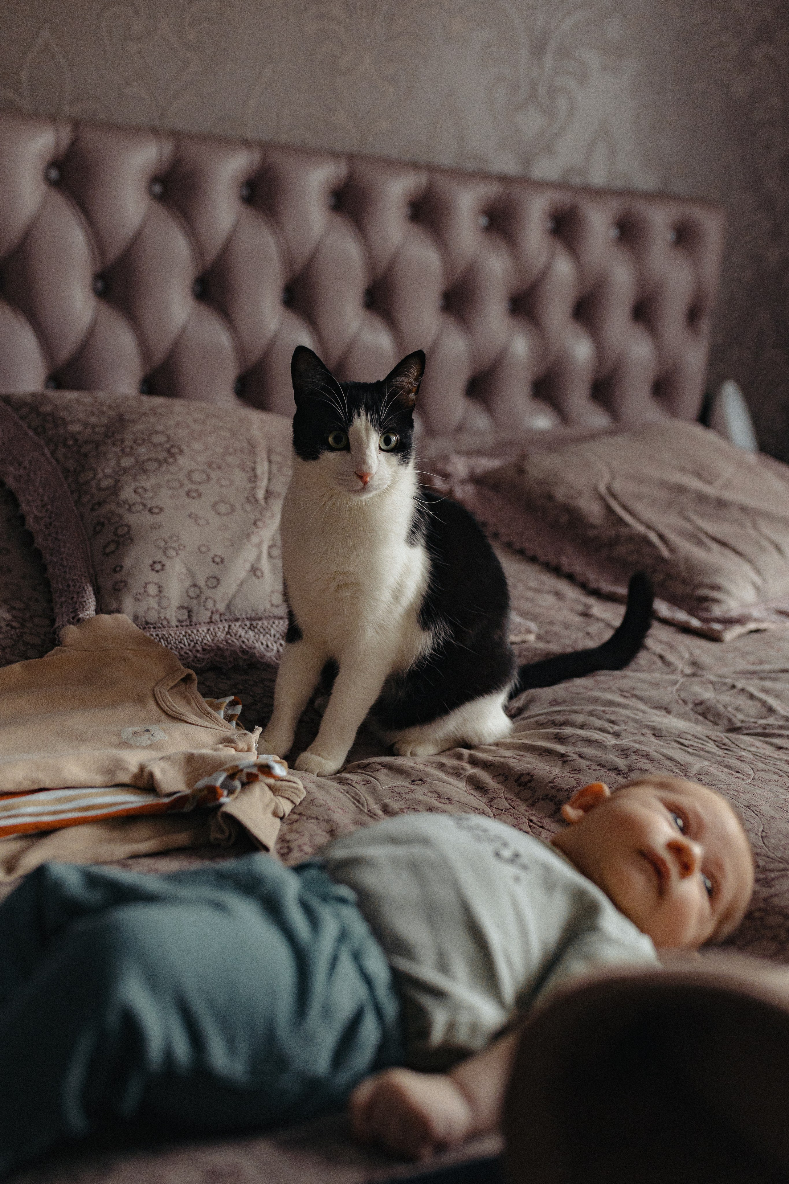 Домашняя семейная фотосессия с малышом. Портретный и семейный фотограф в Москве Мария Рослякова