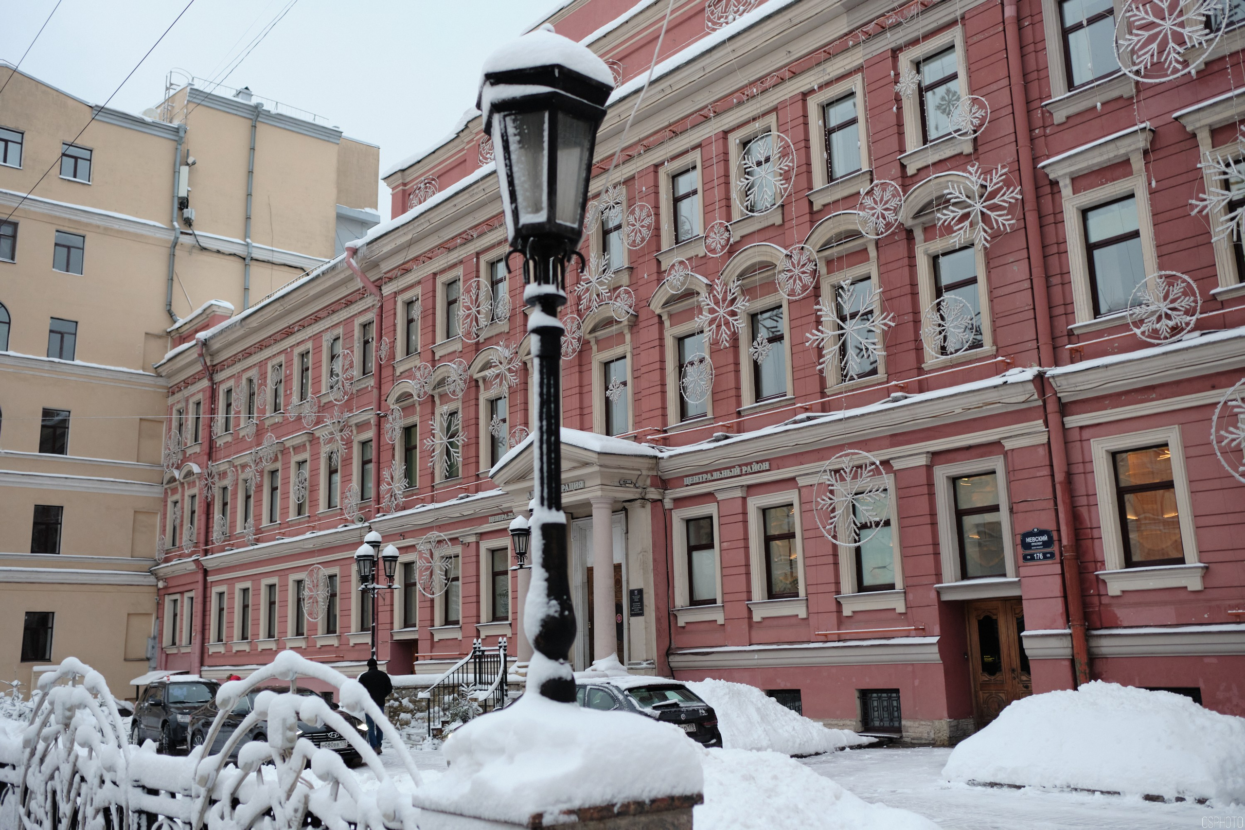 Снег и туман в Санкт-Петербурге. Фотографъ Сергѣевъ. Поймать мгновеніе
