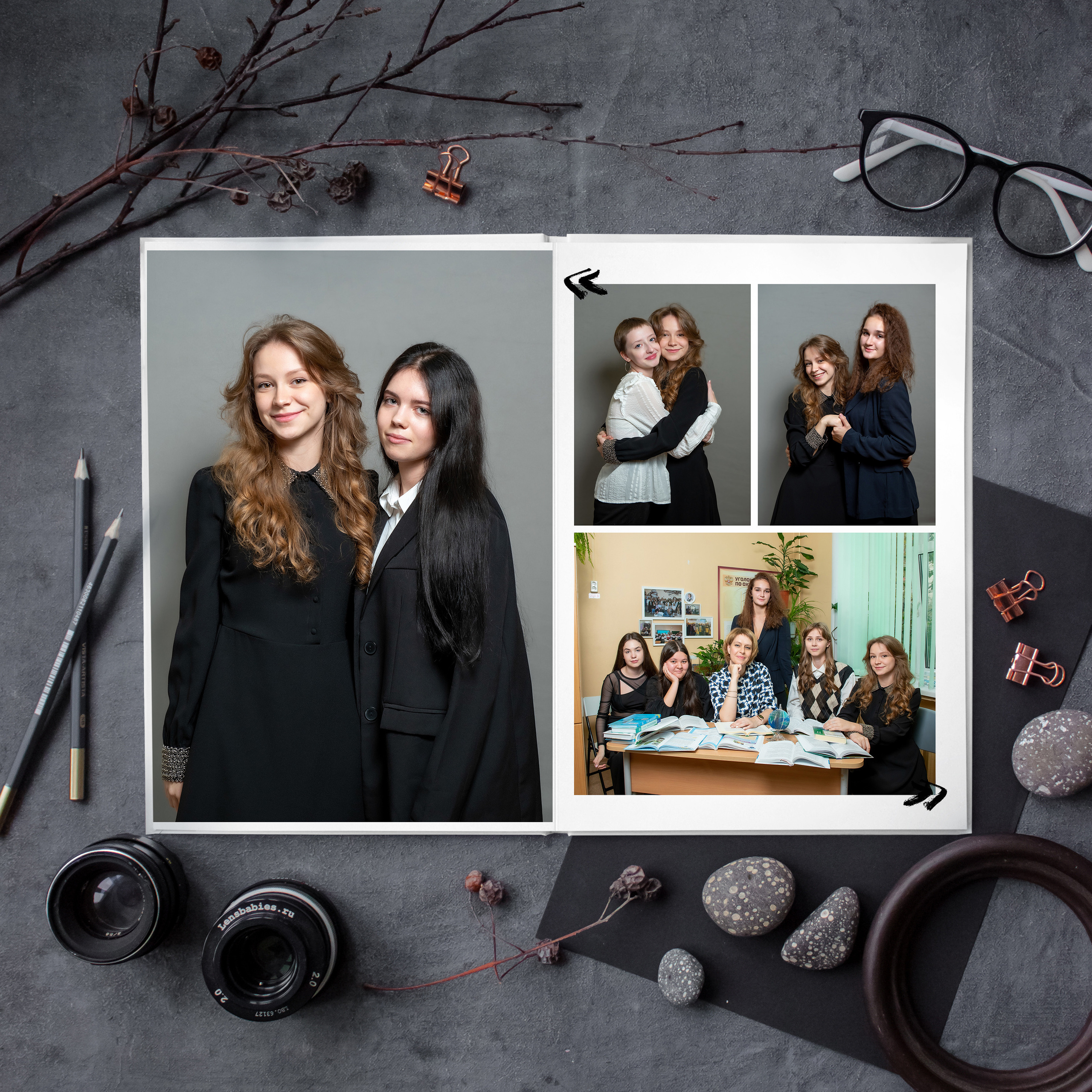 Выпускные книги для начальных классов. Семейный и детский фотограф в Москве Роксана Давлятерова