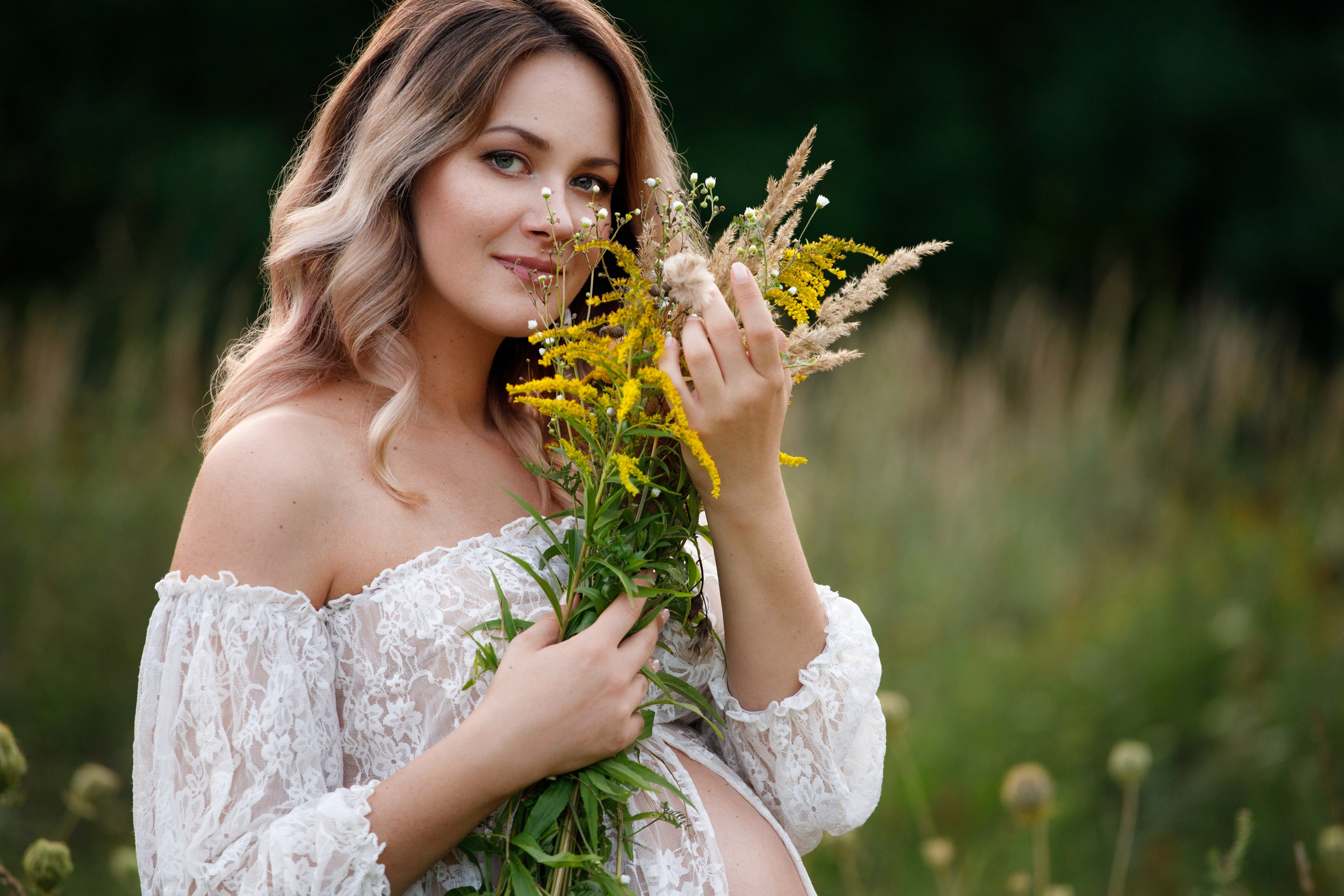 Беременная фотосессия в парке