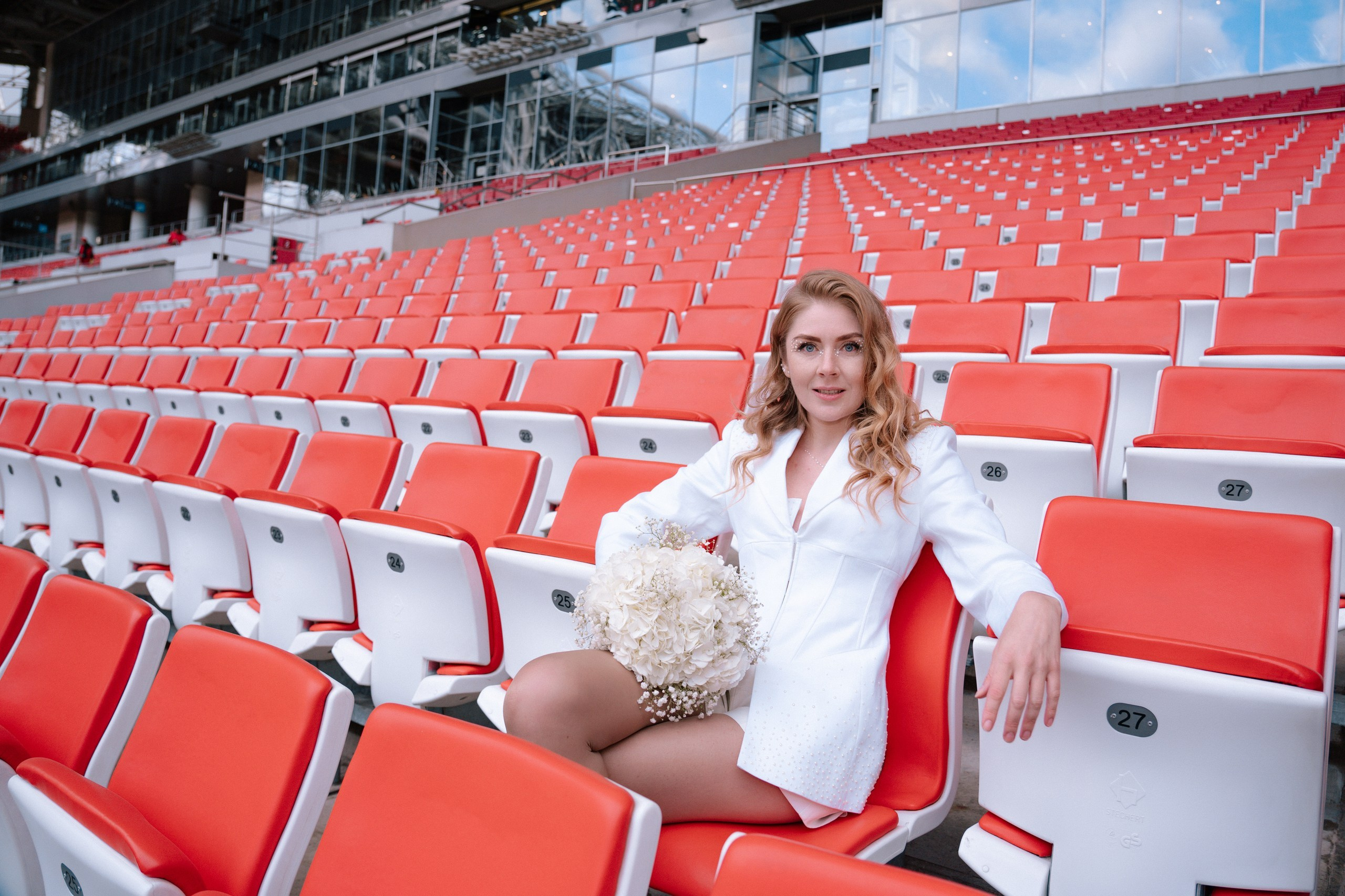 Свадебная фотосессия на стадионе Спартак Тушино