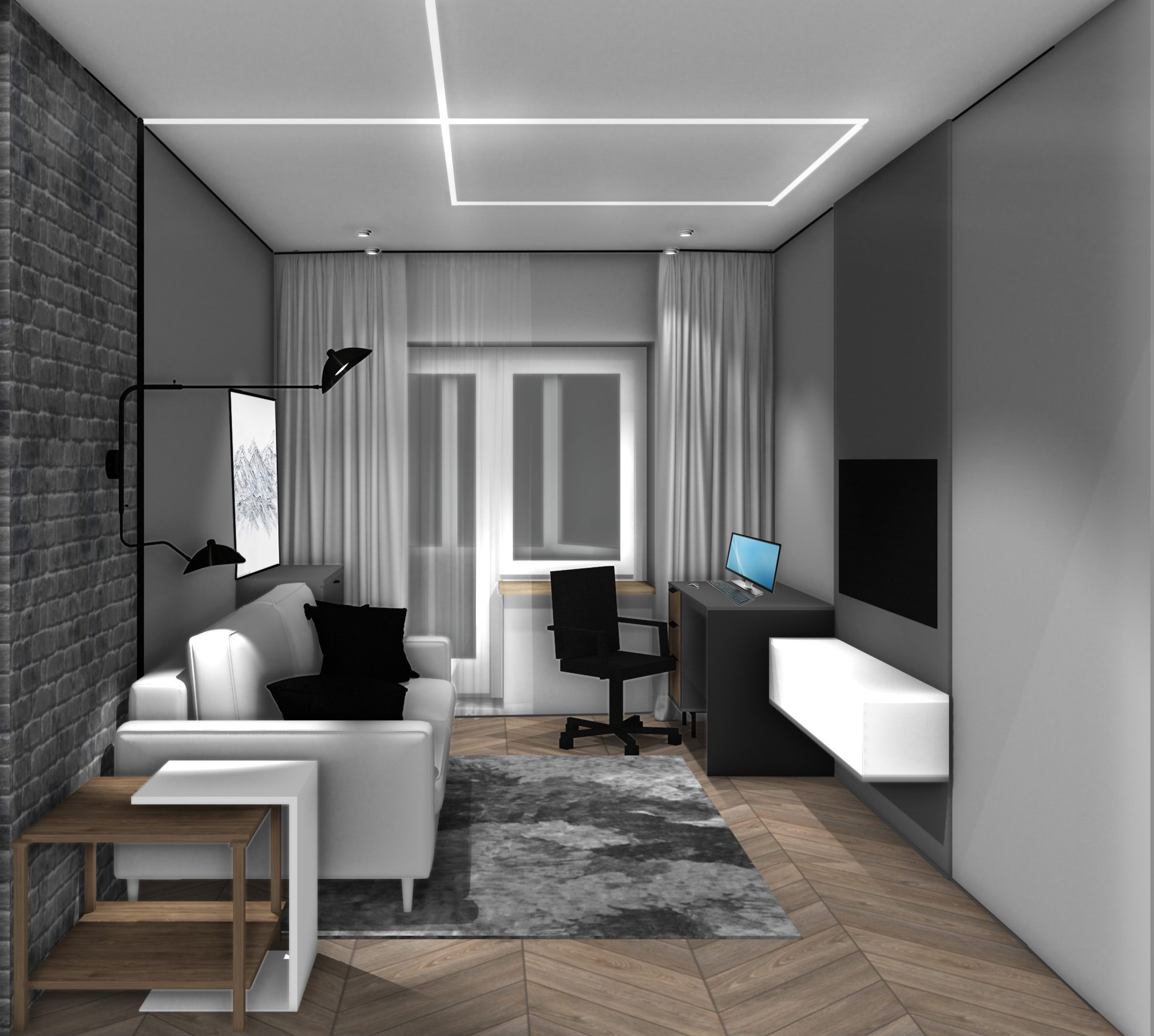 Проспект Славы Коллажи квартиры 35 м². Наталья Наследова