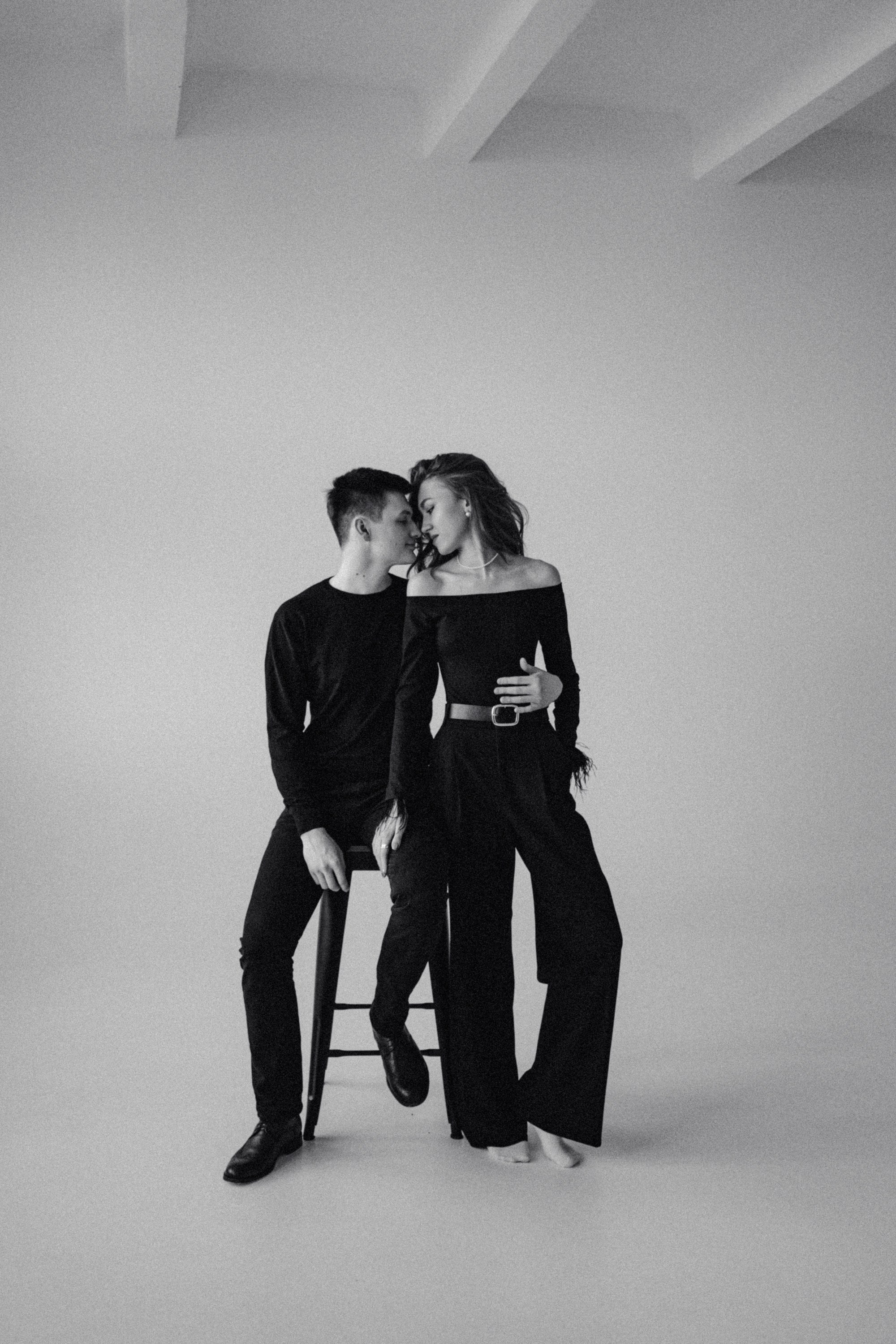 Съёмка пары в фотостудии Name. Фотограф Настя Галингер Краснодар