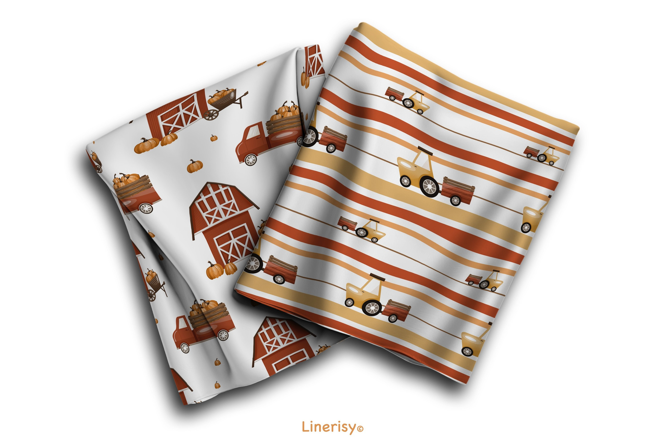 Коллекция «Осенняя ферма» — графические иллюстрации, композиции и бесшовные паттерны. Художник-иллюстратор Евгения Бекренёва