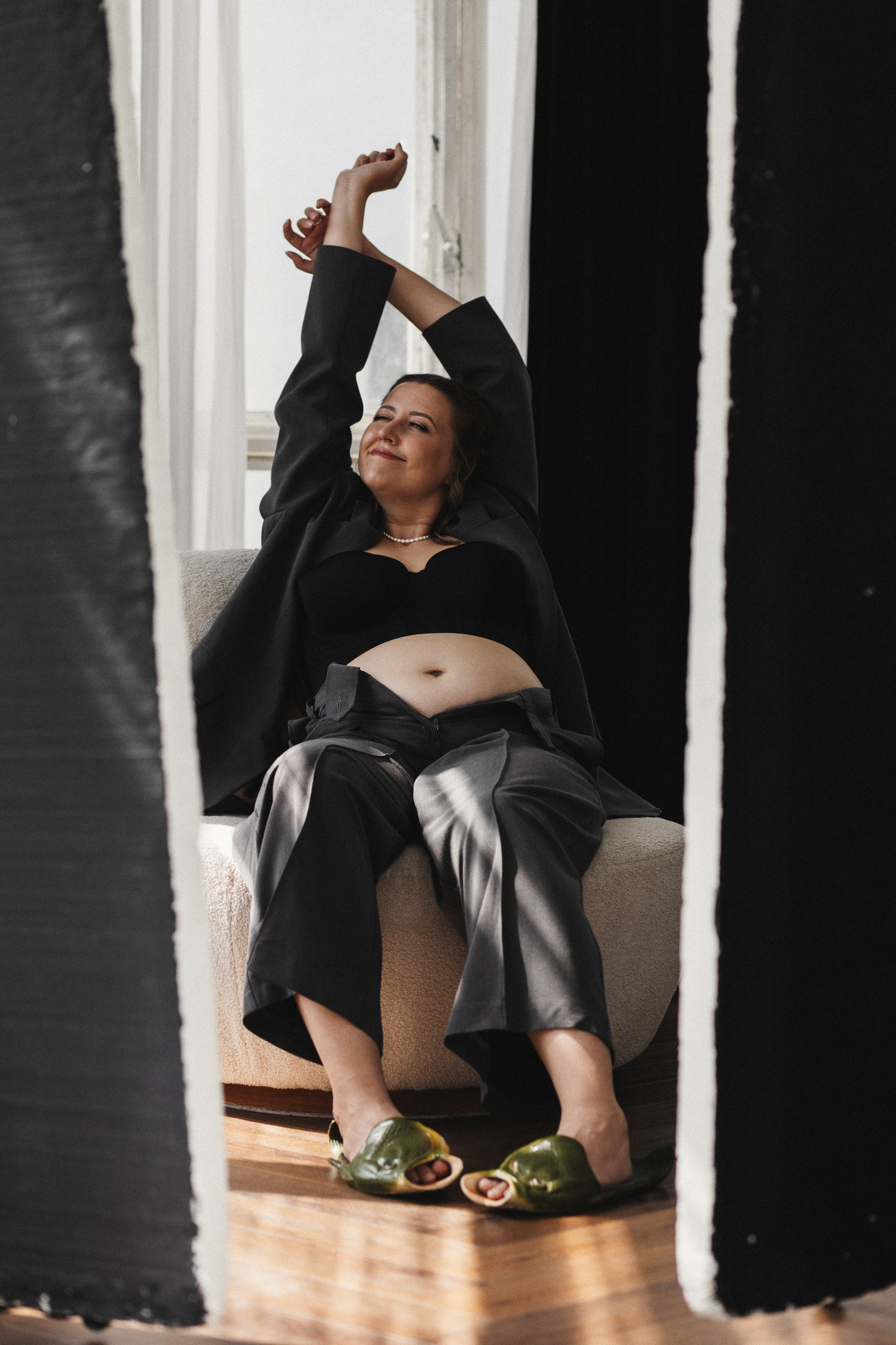 Беременная фотосессия в студии. Портретный и семейный фотограф в Москве Мария Рослякова