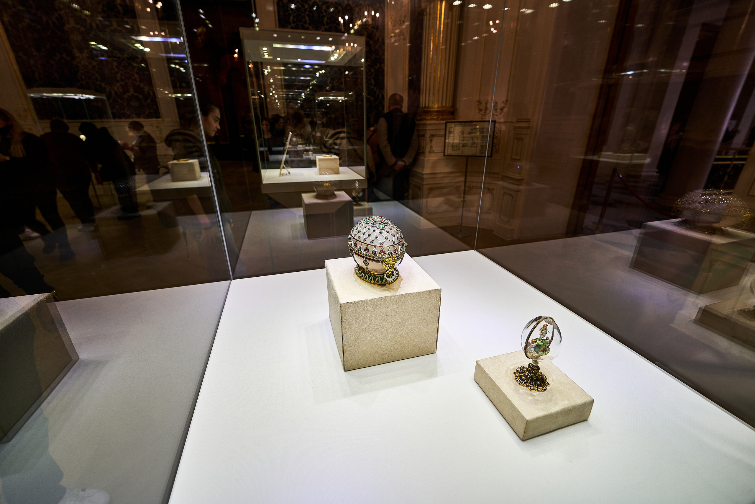 Экспонаты музея Фаберже в Санкт-Петербурге