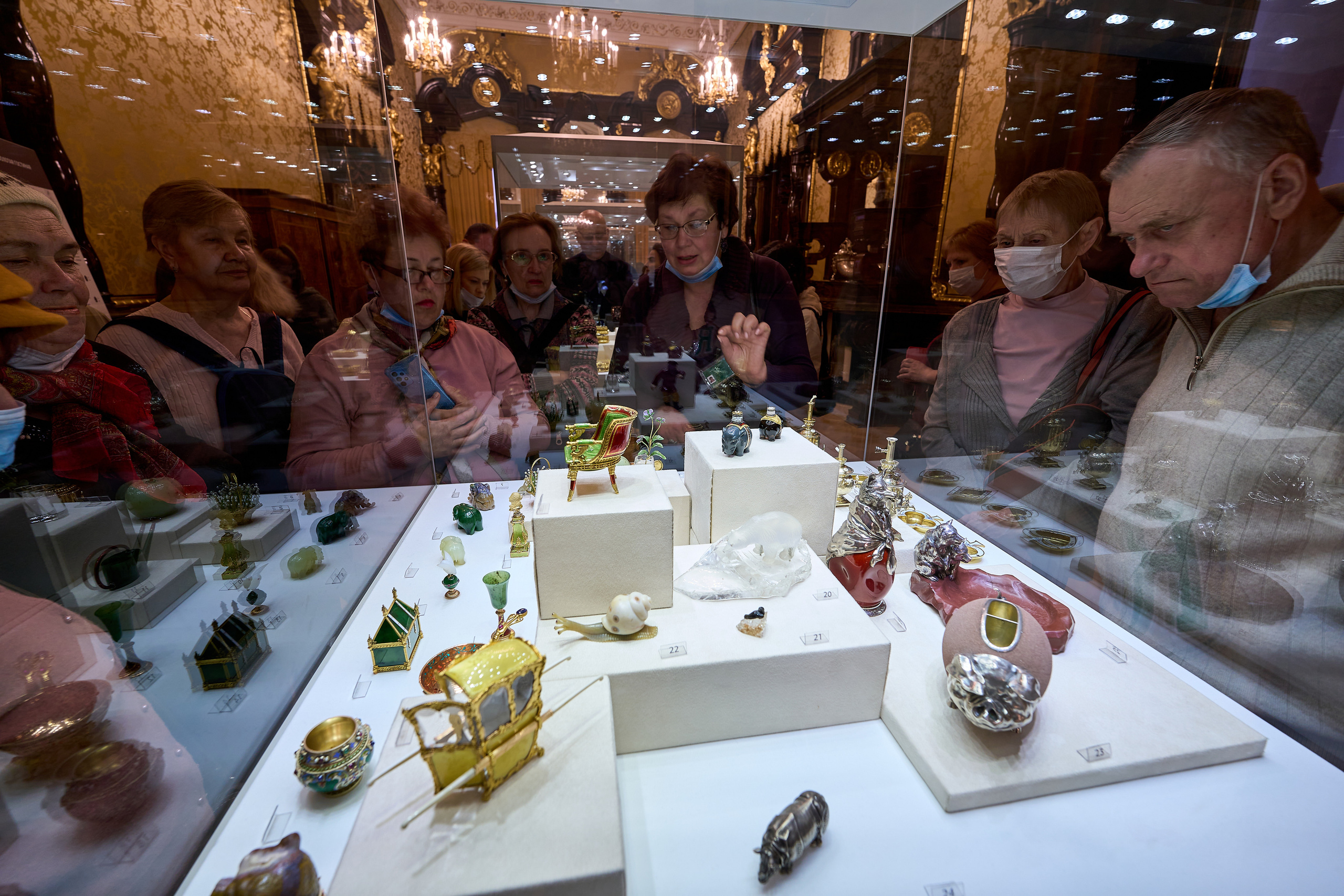 Экспонаты музея Фаберже в Санкт-Петербурге