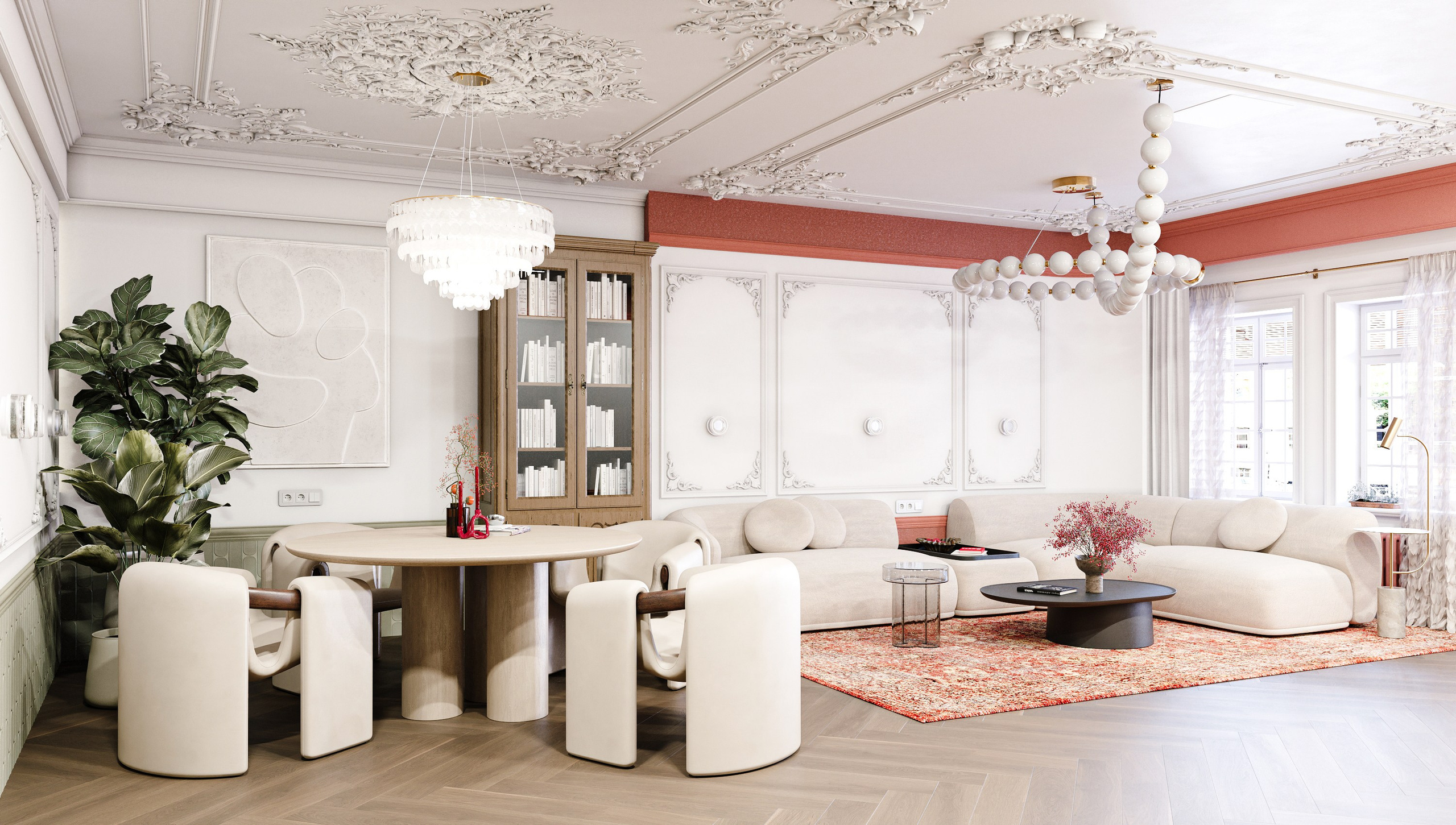 Интерьер кухни-гостиной: сочетание классики и современности. Дизайн интерьера и экстерьера в Санкт-Петербурге Яна Емельянова