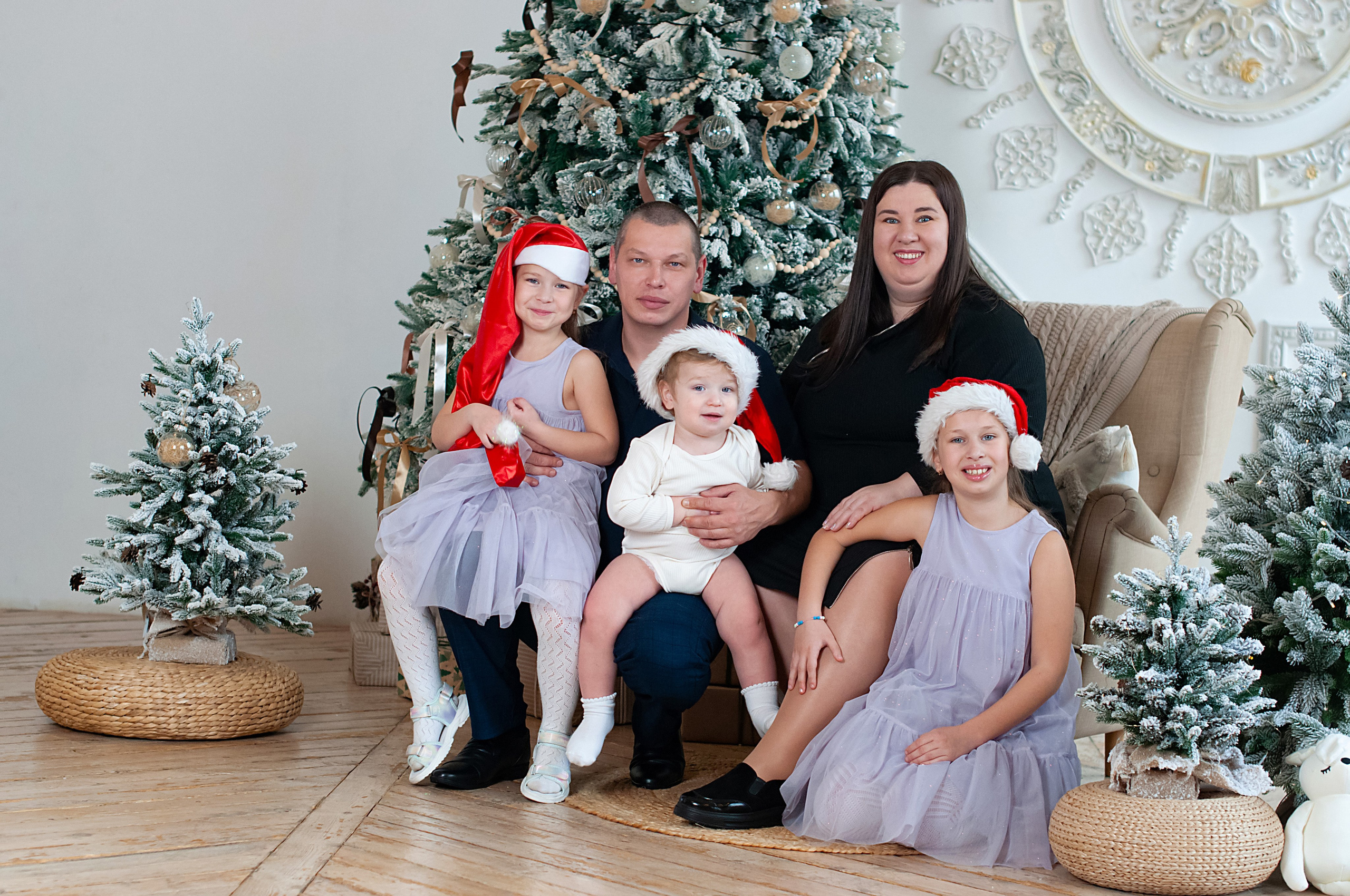 Новогодняя фотосессия семья Петрушиных. Фотограф в Хабаровске