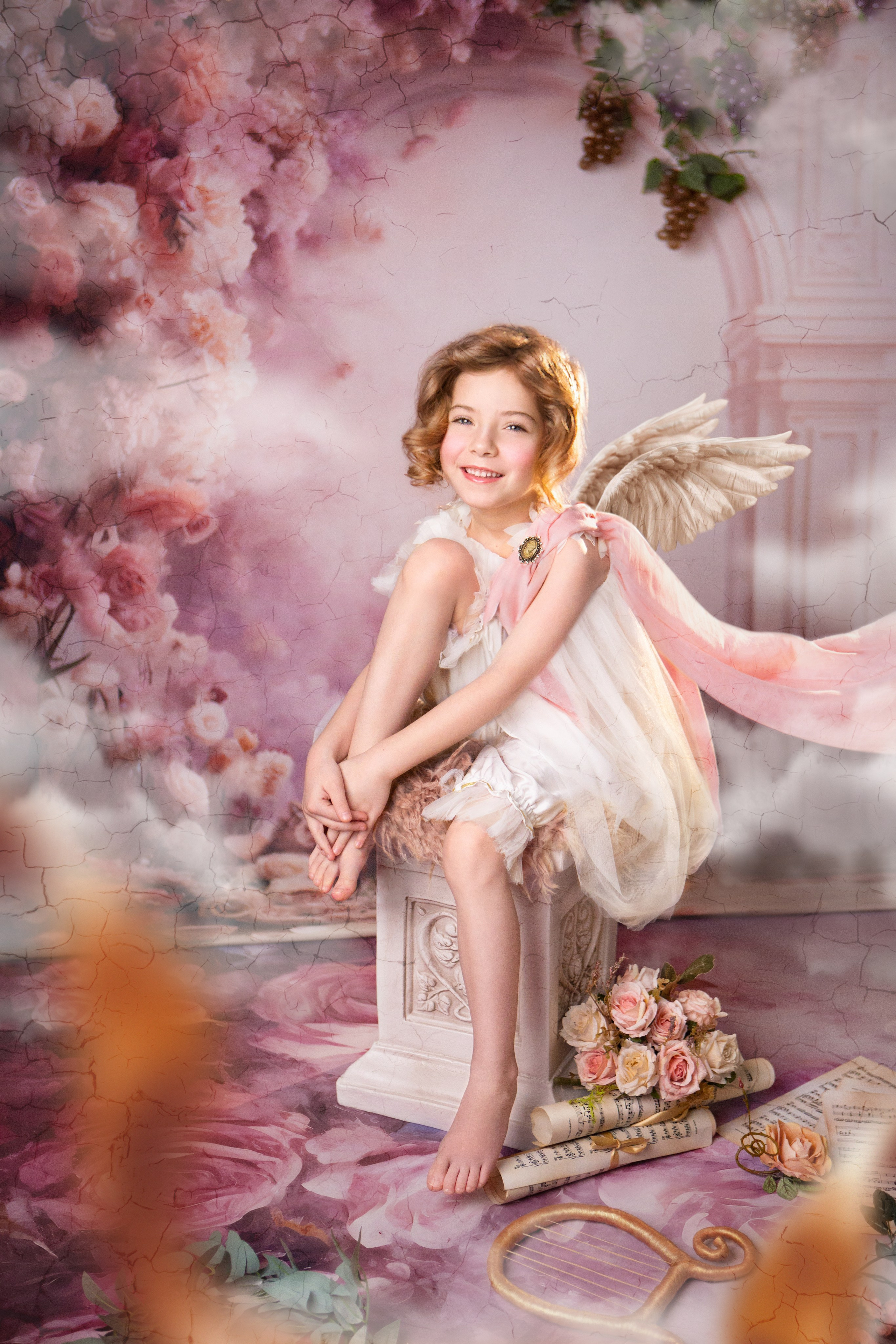 «Нежный ангел». Ульяночка. Детский и ньюборн фотограф в Санкт-Петербурге Марина Айдинян