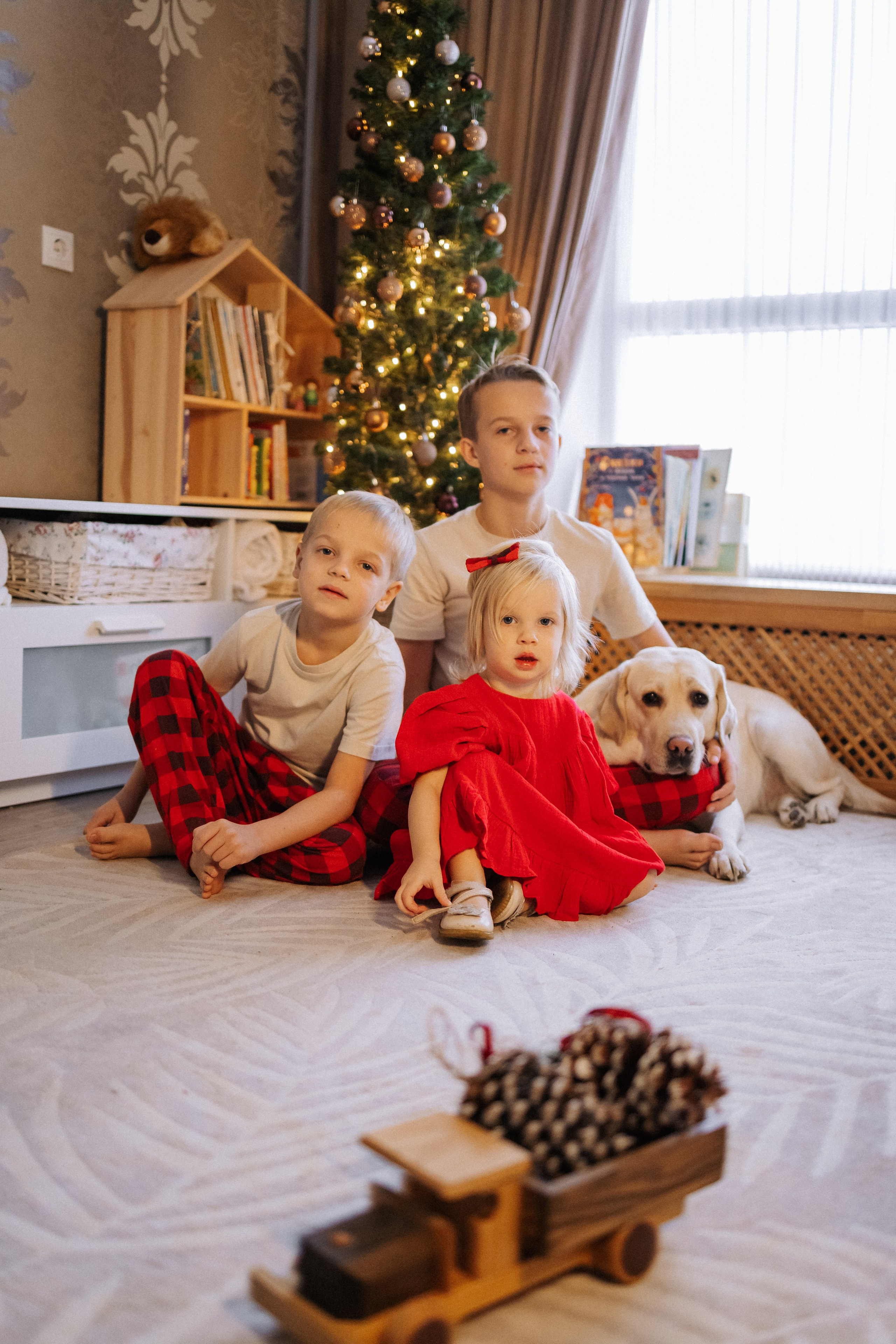 Новогодняя фотосессия дома у Леоновых. Семейный, детский и женский фотограф Дарина Старшинова в Твери