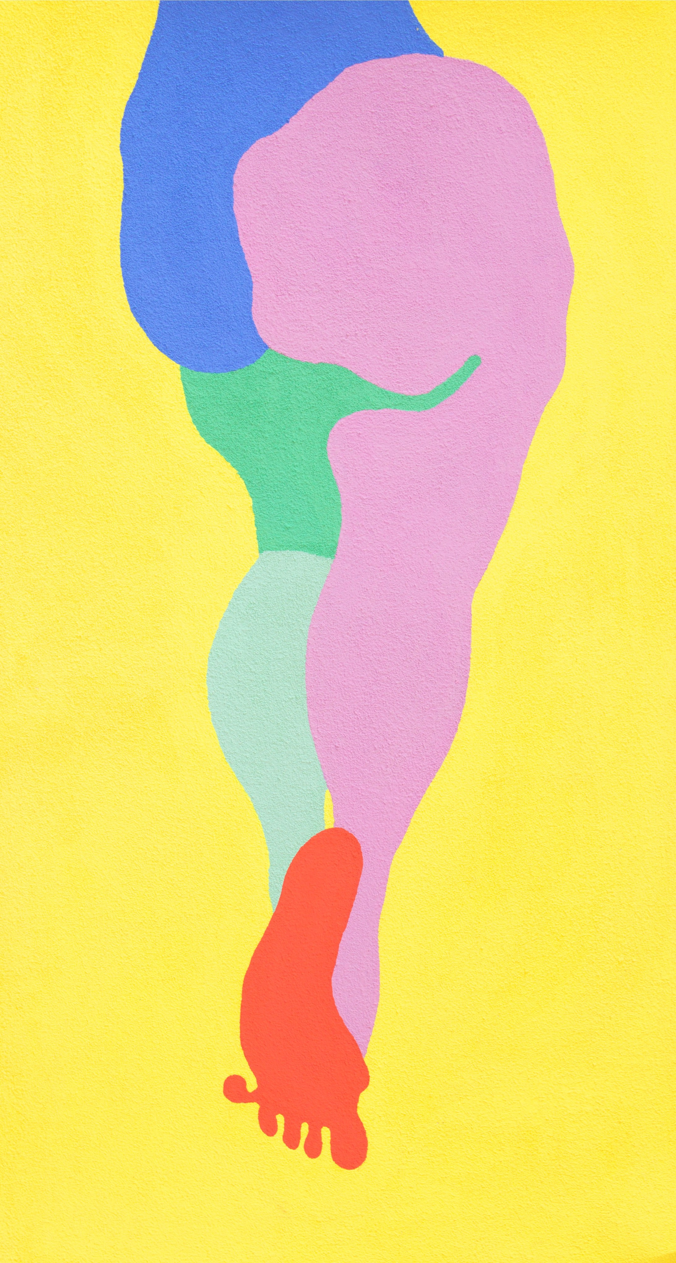 ТРЕТЬЯ 2 бумага, манка, гуашь, колеровочная паста 44х80 см 2020 г 25.000 р