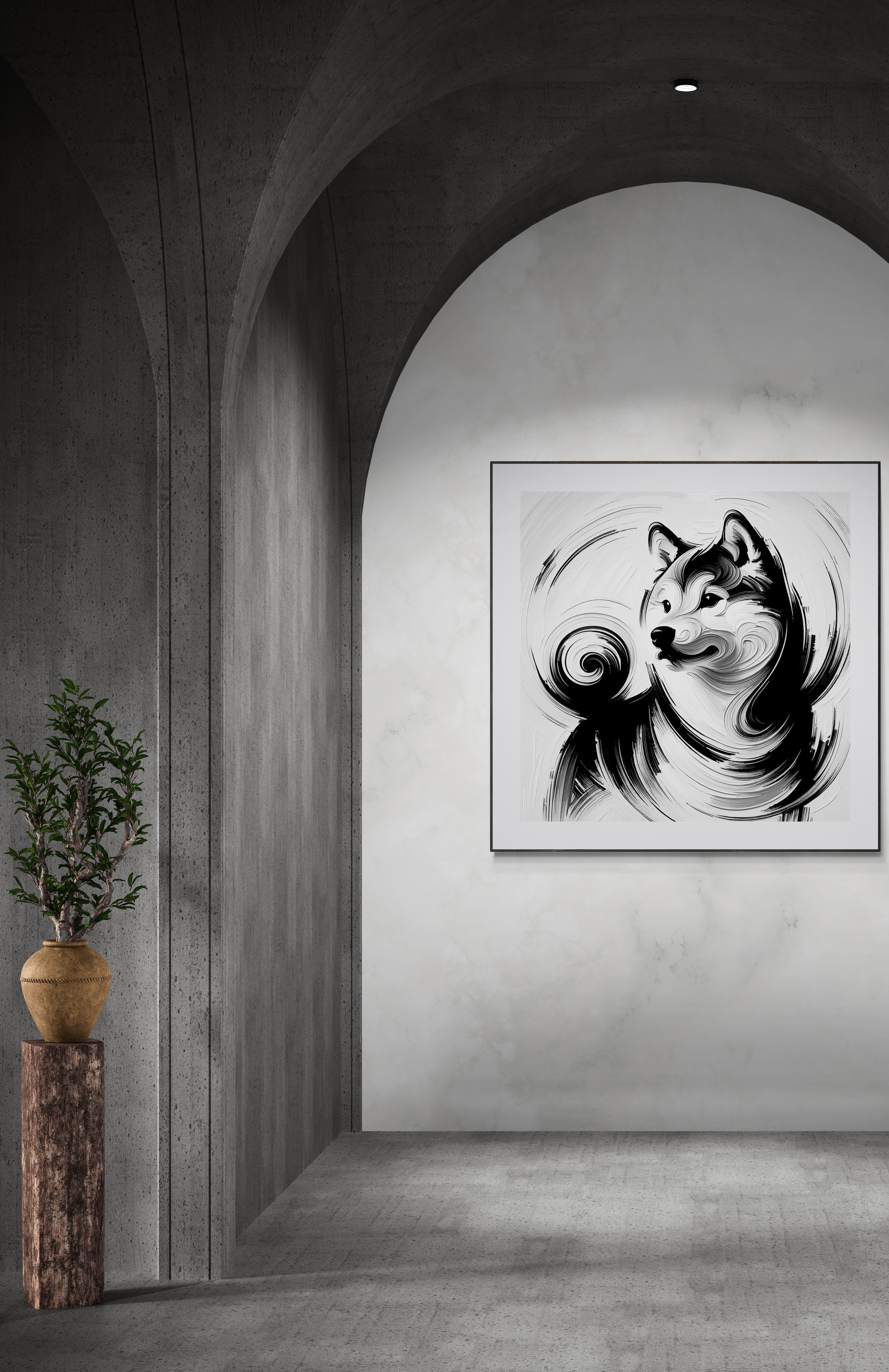 Shiba Inu Abstract | Digital Art. AI Photo Retoucher and Image Restorer Zhanna Ognivo