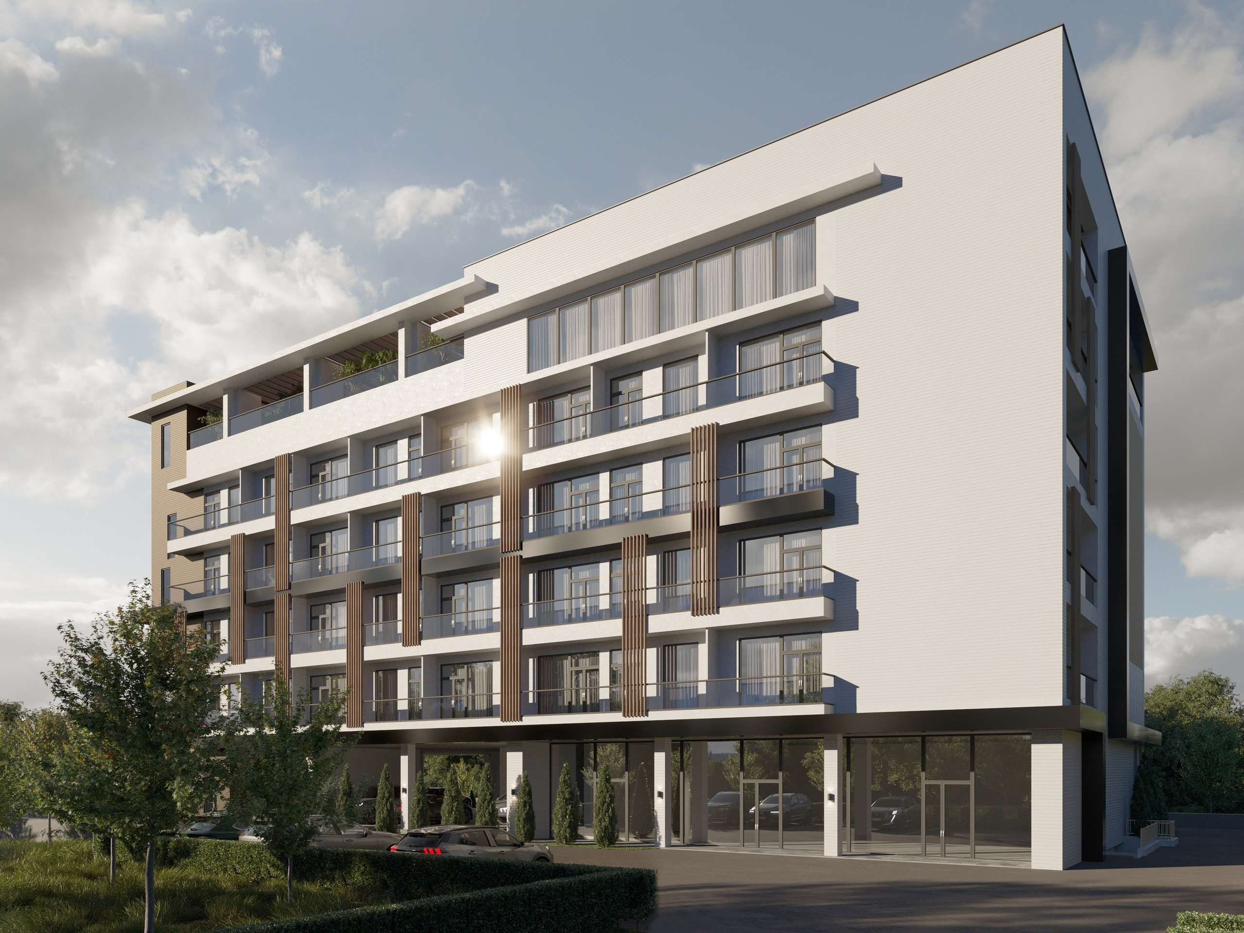 Hotel Visualization in Gelendzhik for an Architectural Bureau. 3D INTERIOR AND ARCHITECTURE VISUALIZATION