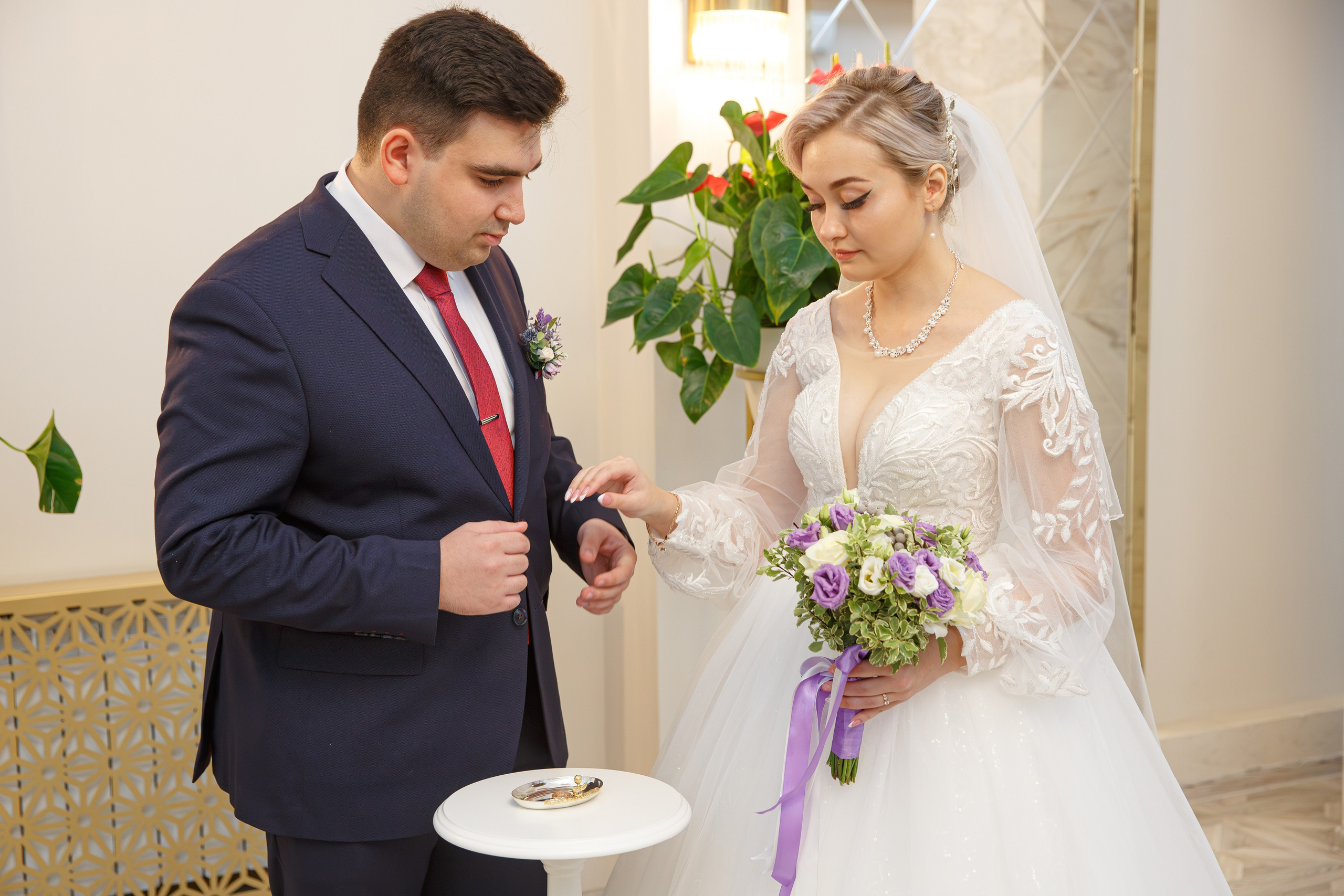 Обмен кольцами в Дворце бракосочетания №4 Москва