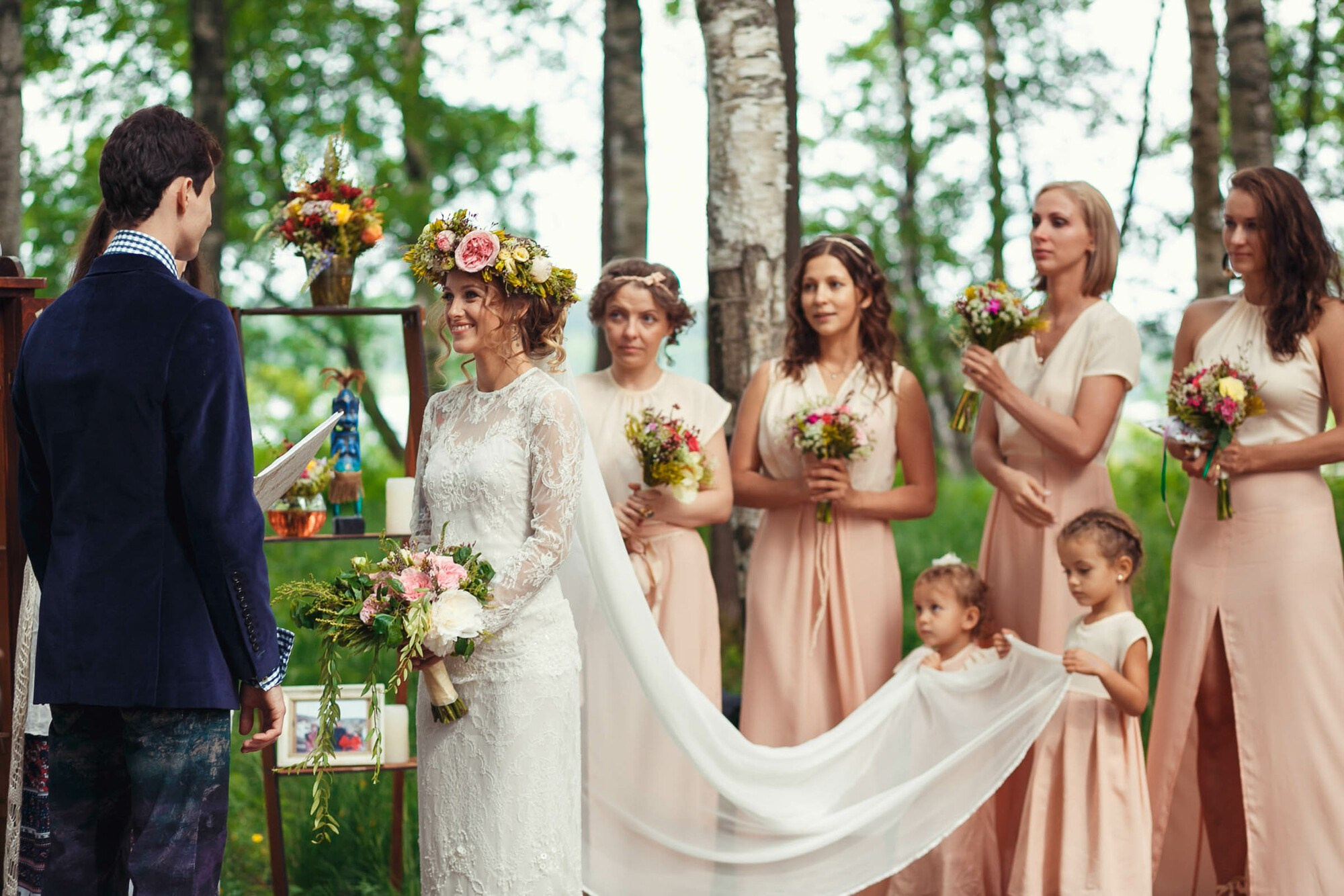 Свадьба с выездной регистрацией в лесу за городом. Свадебный фотограф в Санкт-Петербурге и Москве Андрей Нестеров