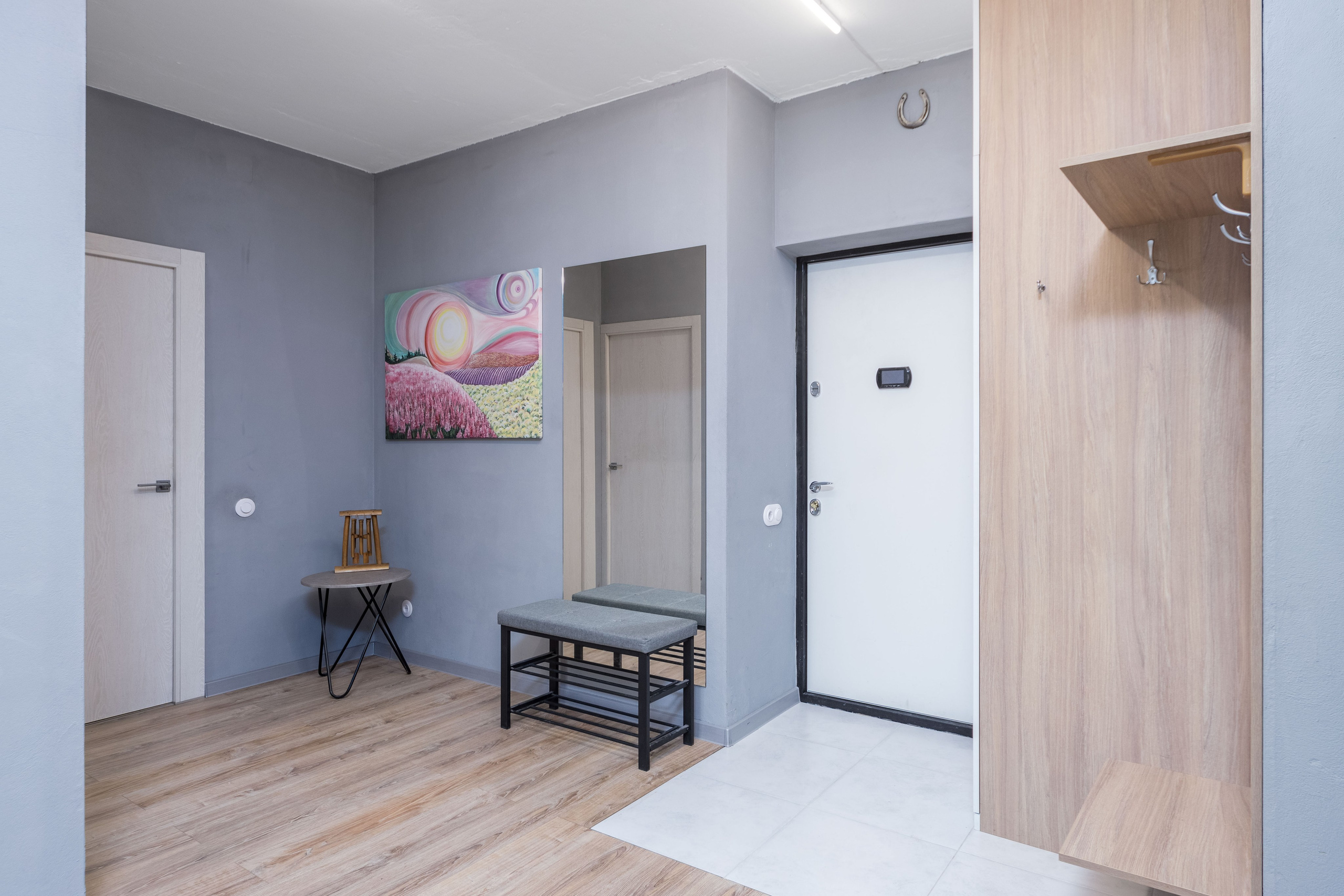 Фото интерьера зоны прихожей в пентхаусе в ЖК Минск Мир