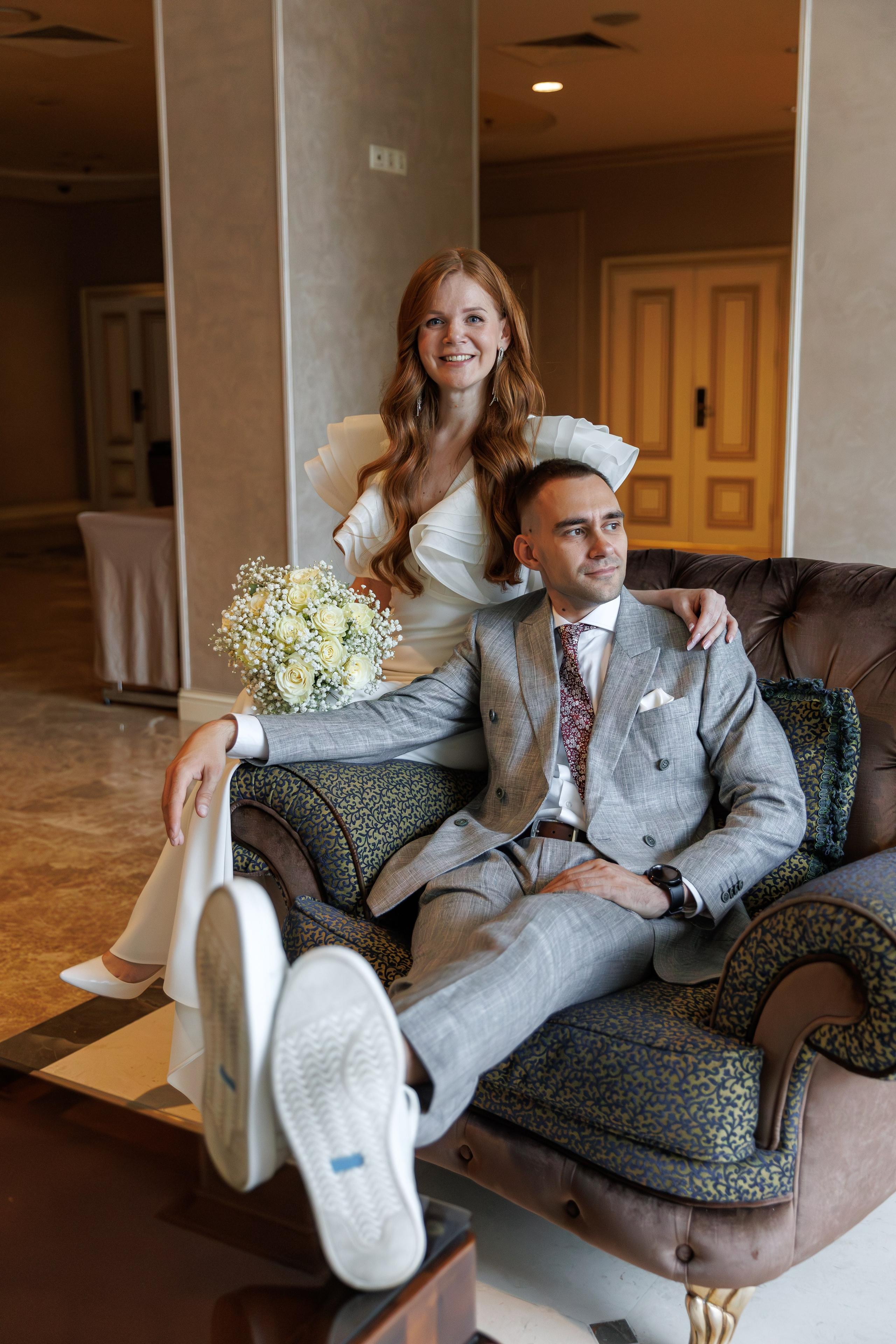 Свадебная фотосессия и сборы в отеле Милан (м. Домодедовская). Свадебный фотограф Москва и МО Сергей Киржаев