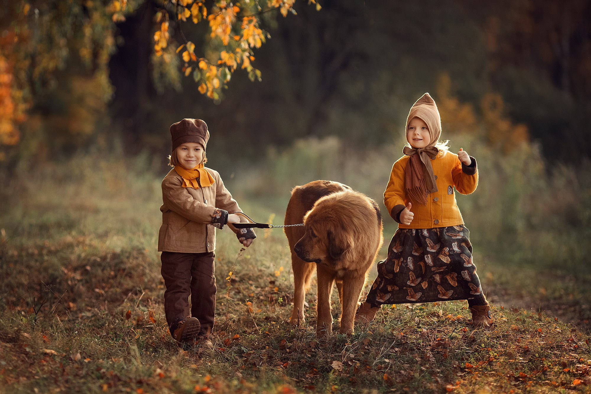 Детская стилизованная история золотой осенью. Tatyana Nadezhdina Family photographer