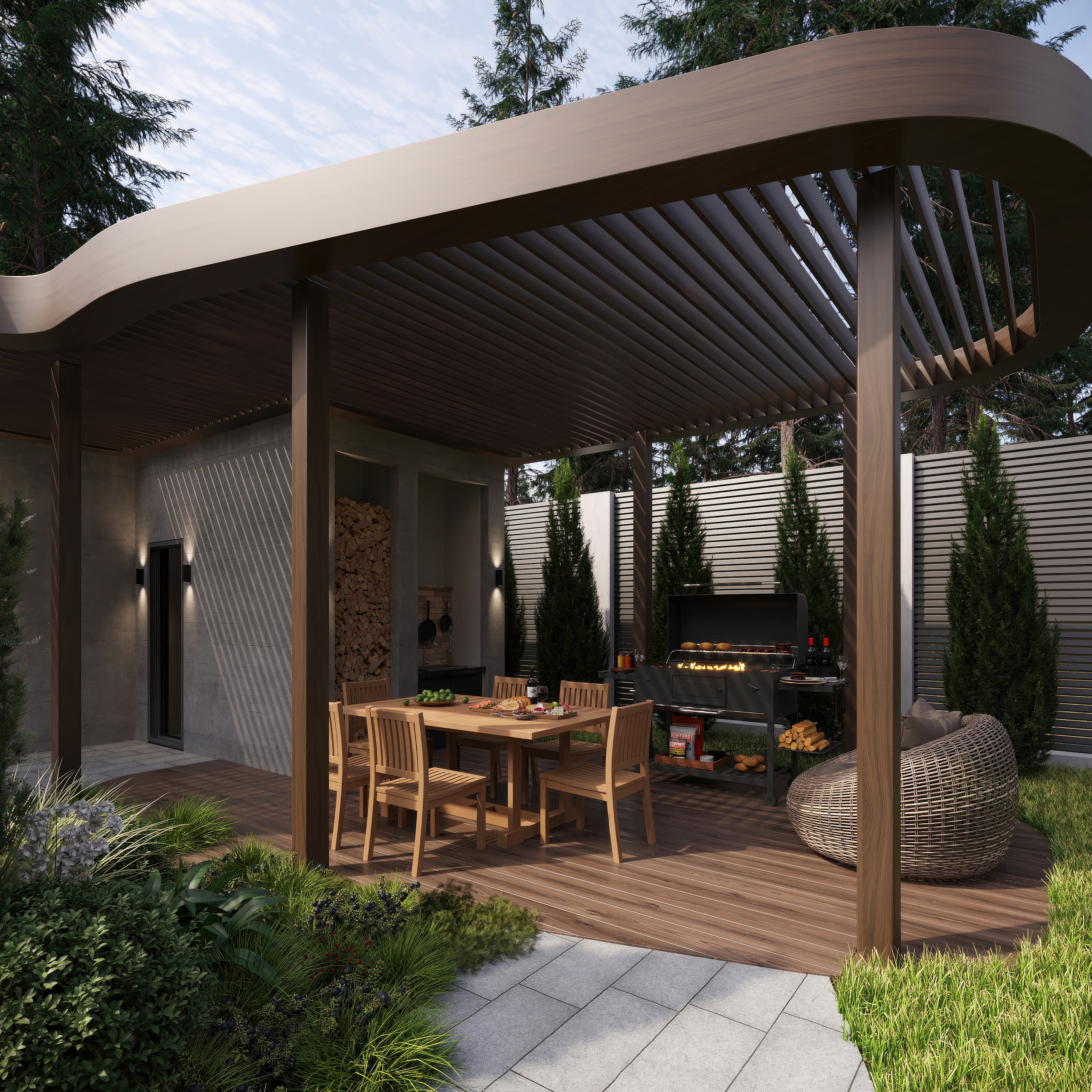 Private House Design and Landscaping — 3D Visualization Project. 3D INTERIOR AND ARCHITECTURE VISUALIZATION