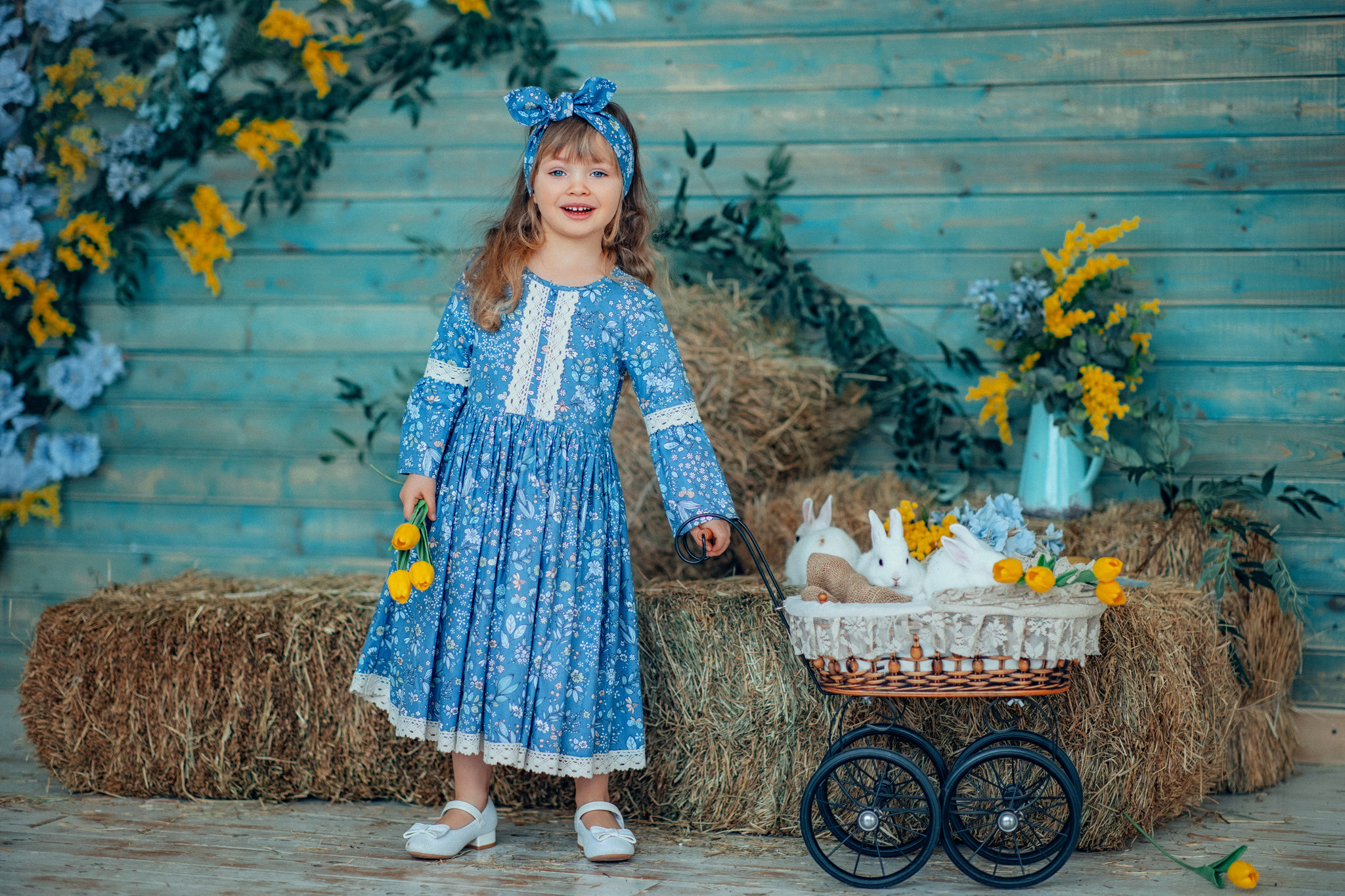 Весенняя фотосессия для Эрики. Детский и семейный фотограф с животными в Москве Гурьева Надежда